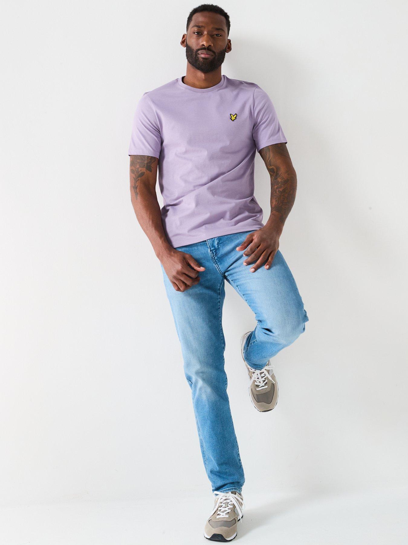  image of lyle-scott-plain-t-shirt-purple