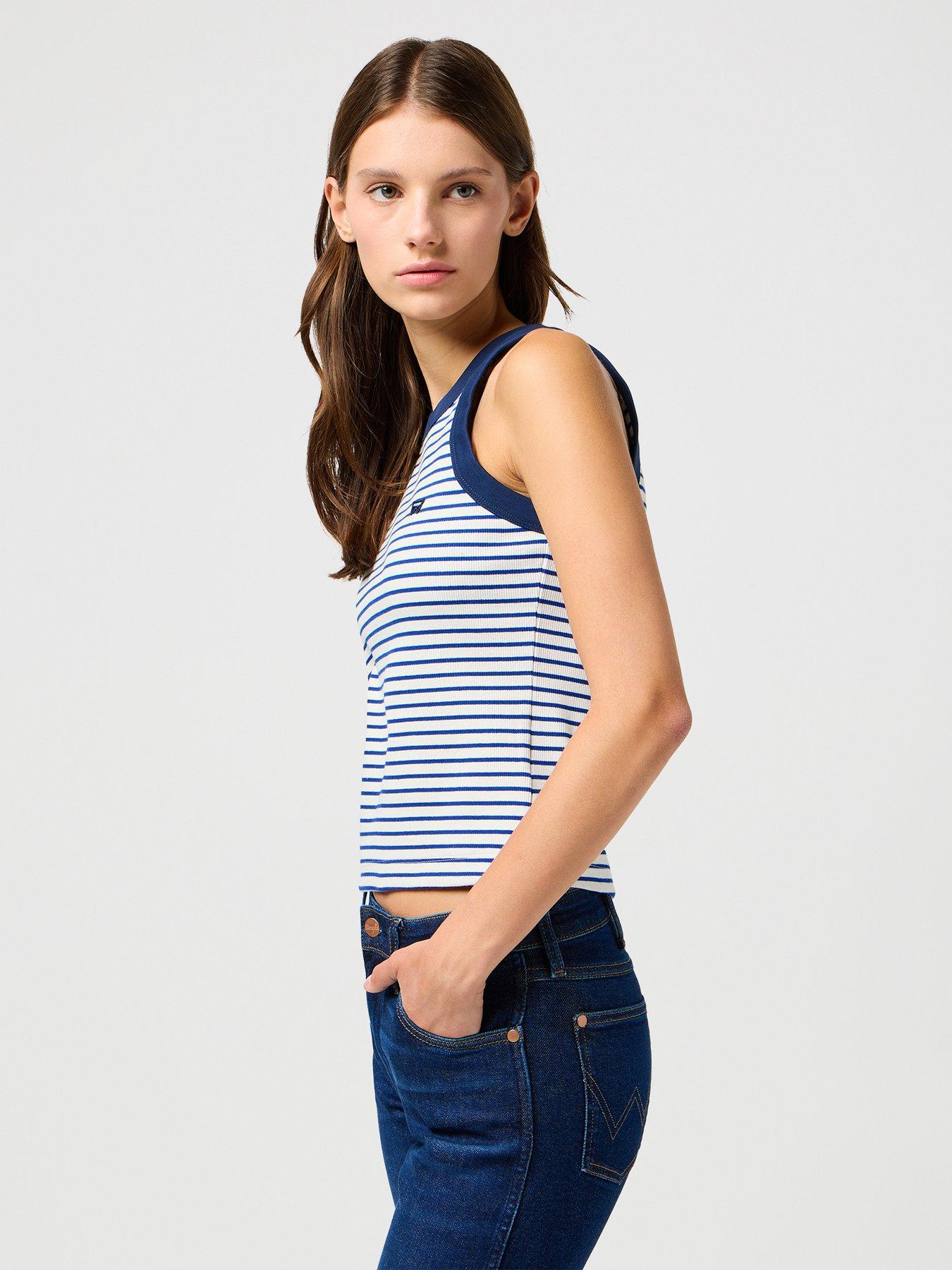  image of wrangler-ringer-tank--blue