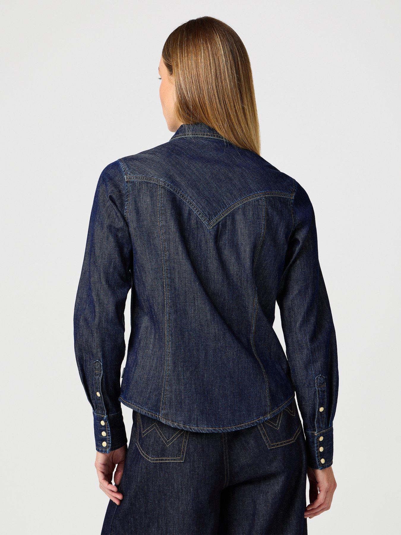  image of wrangler-denim-shirt--blue