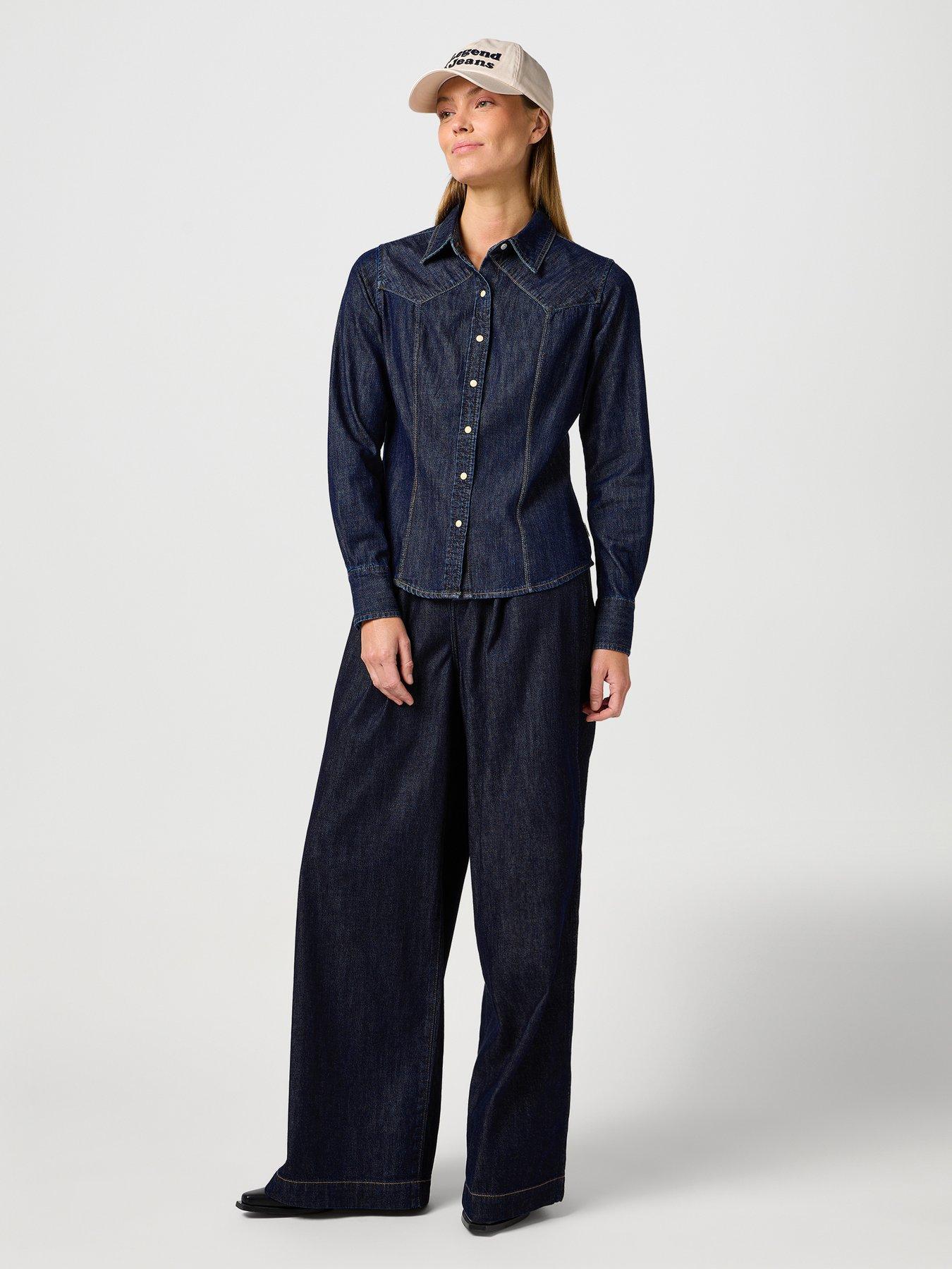  image of wrangler-denim-shirt--blue