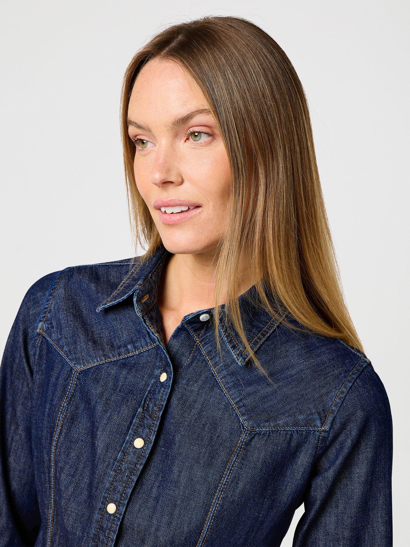  image of wrangler-denim-shirt--blue