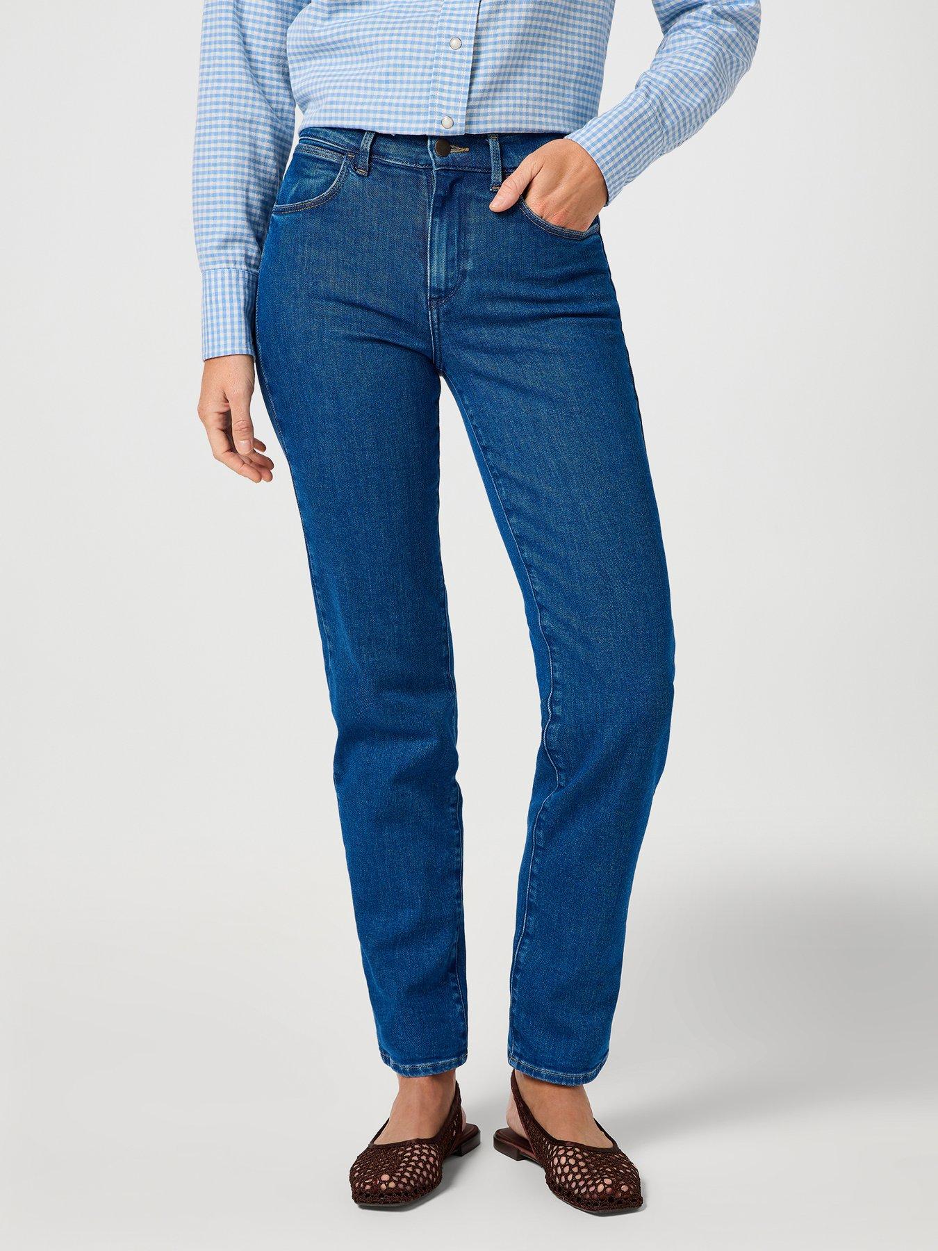  image of wrangler-straight-jeans-blue