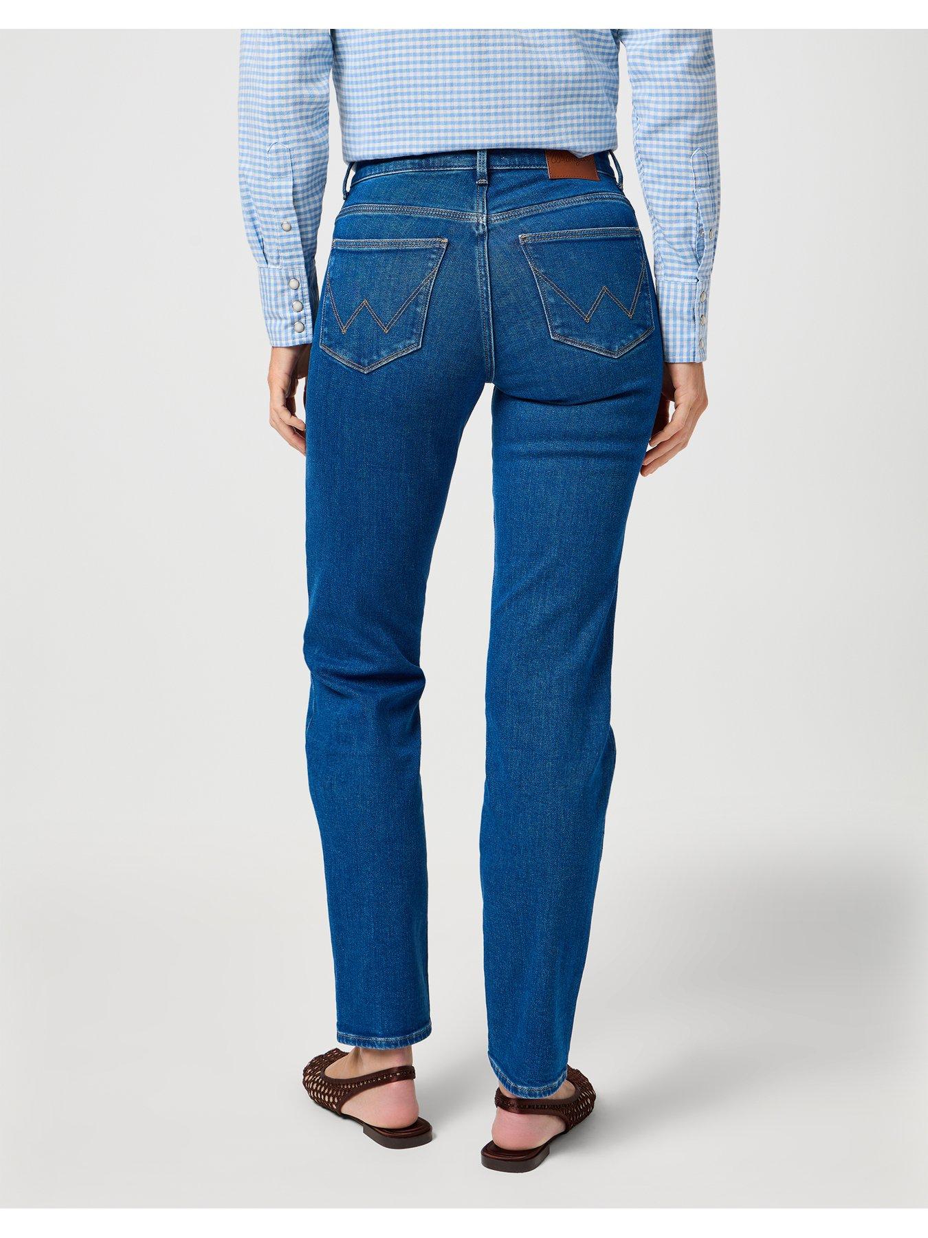  image of wrangler-straight-jeans-blue