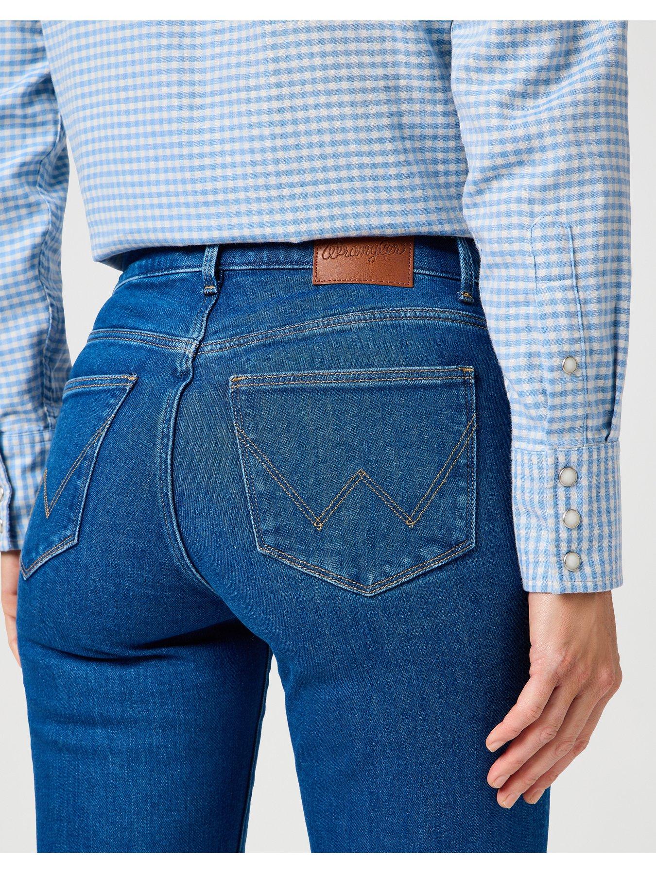  image of wrangler-straight-jeans-blue