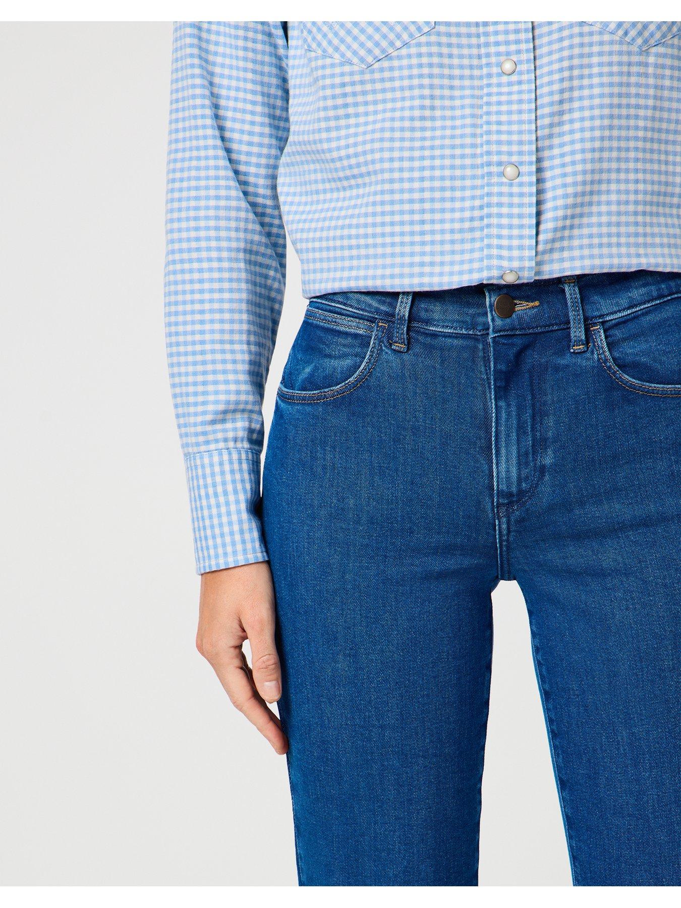  image of wrangler-straight-jeans-blue