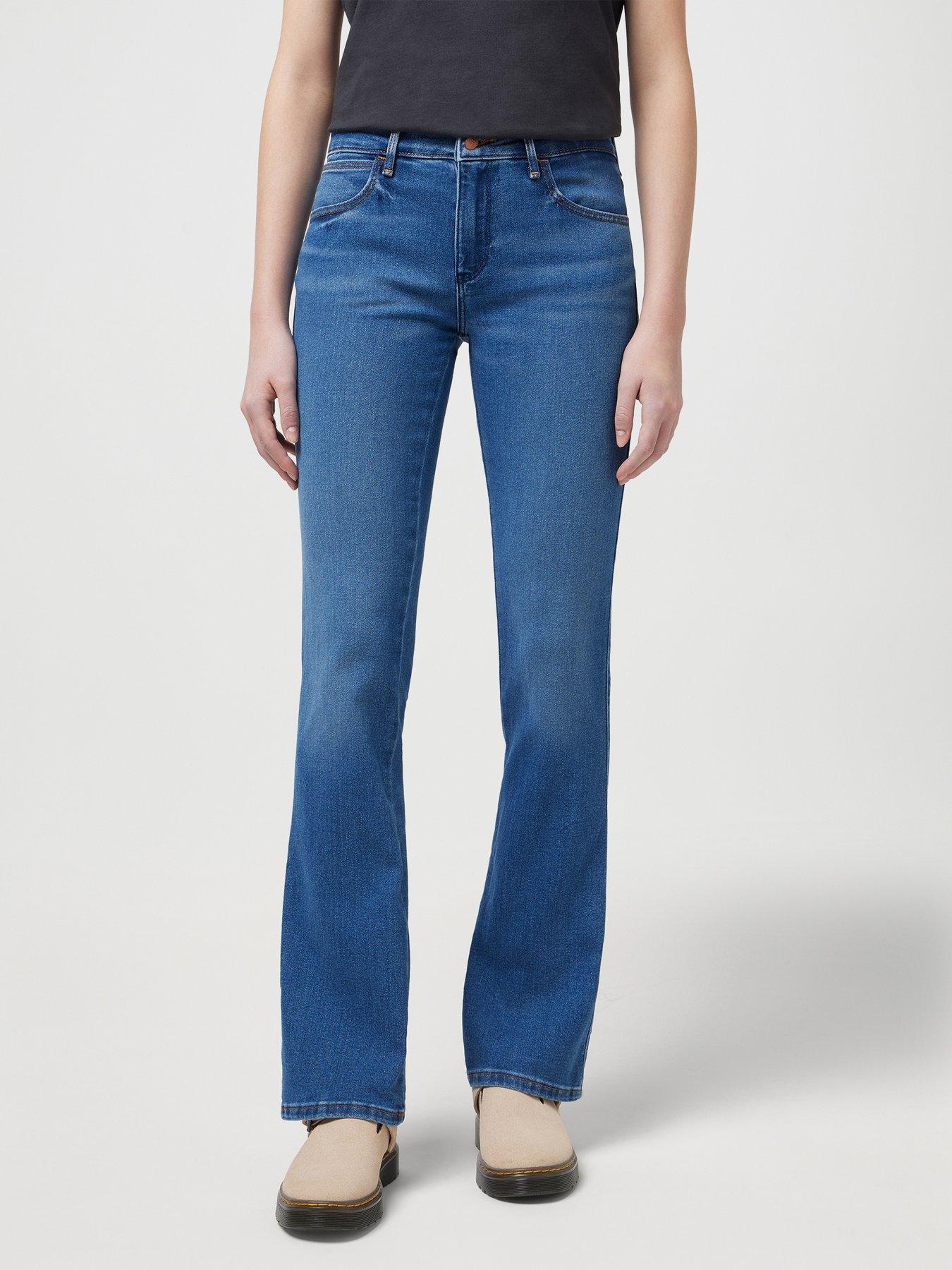 image of wrangler-bootcut-jeans-blue