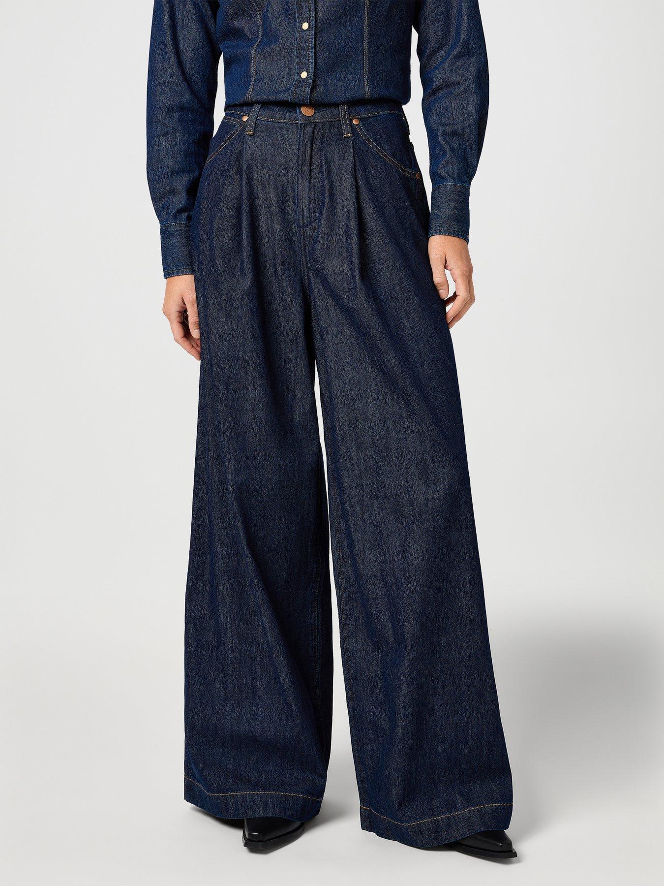 Wrangler Pleated Trouser Jean- Blue