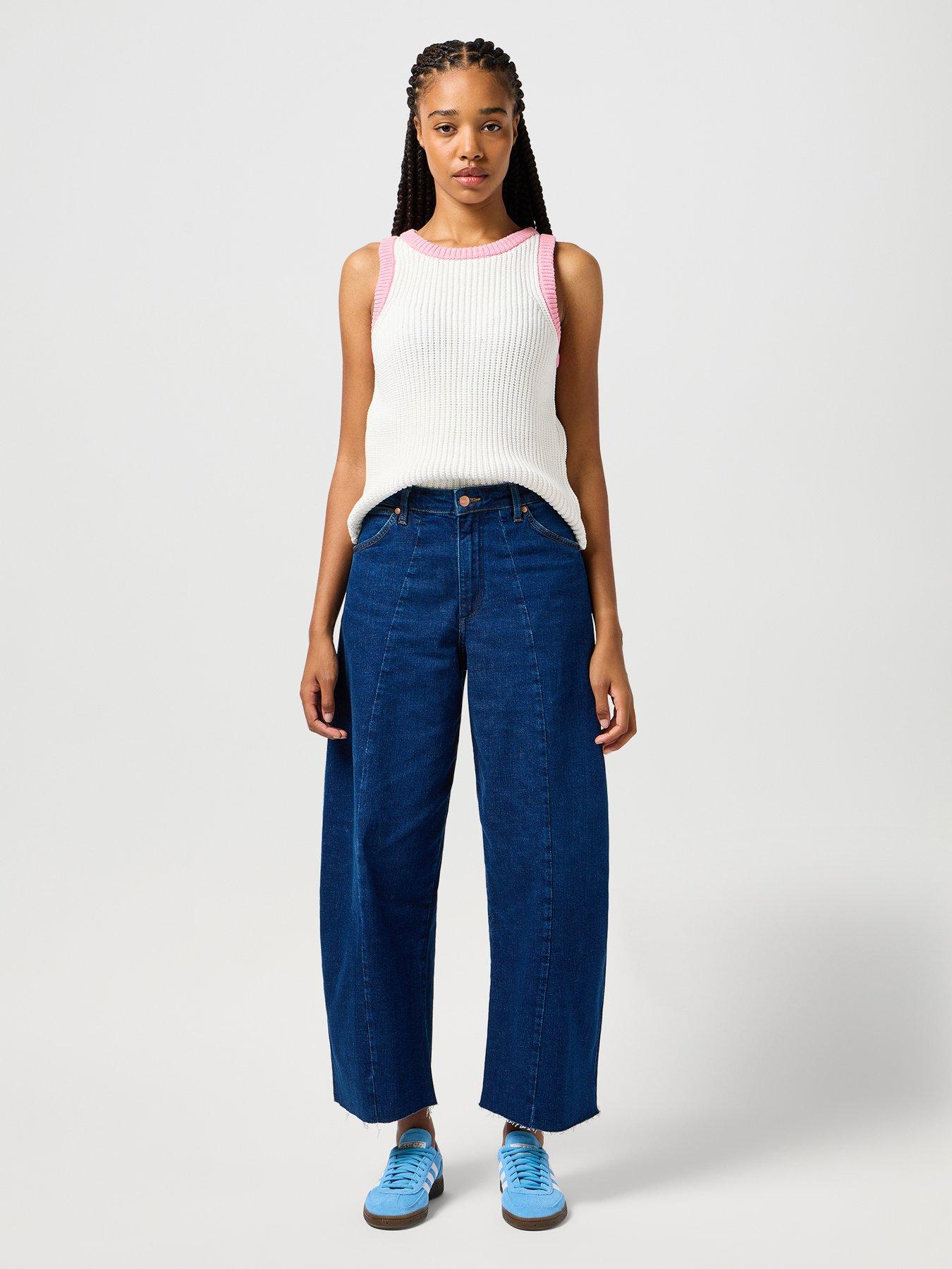  image of wrangler-barrell-leg-jean-navy