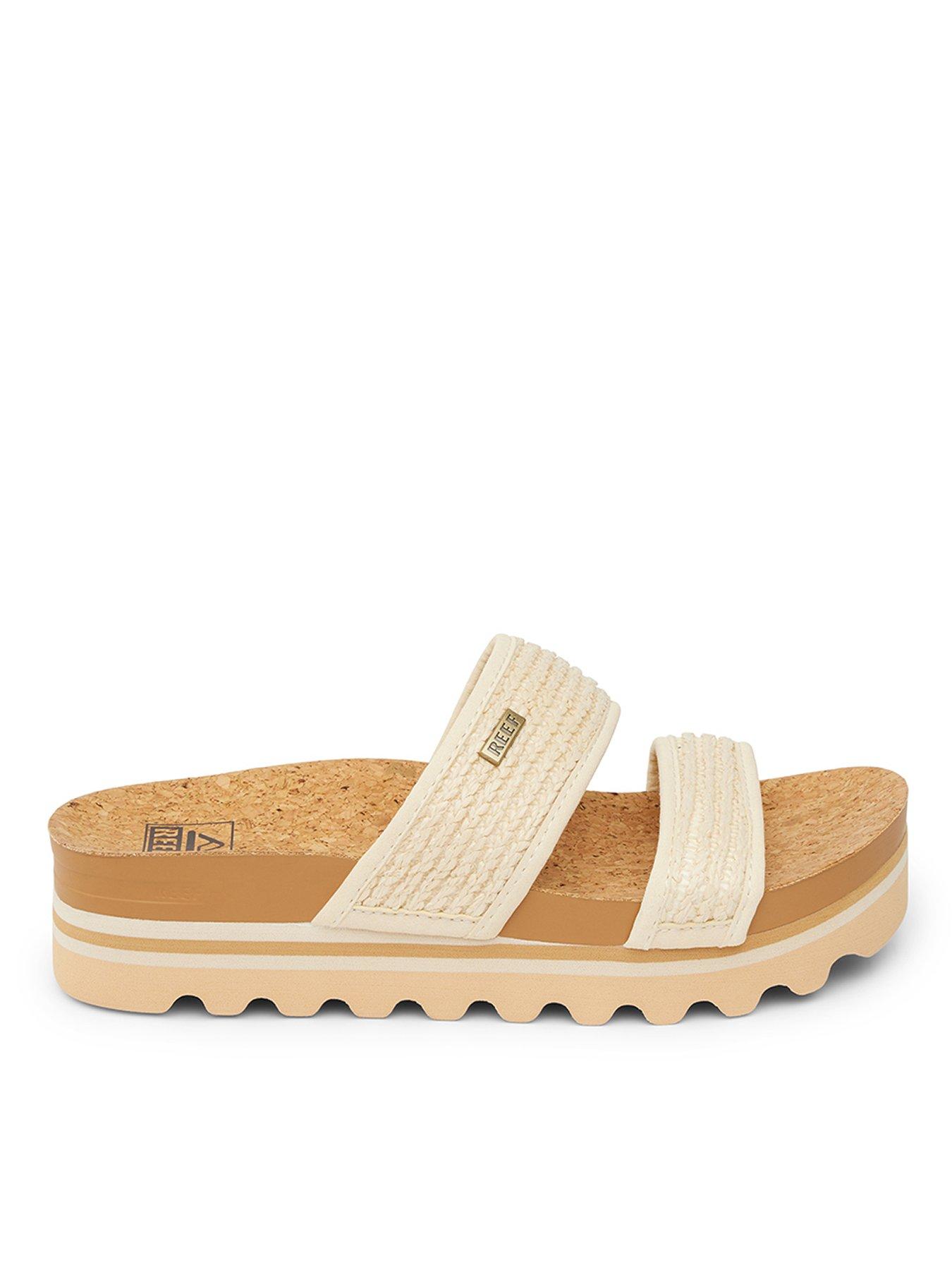 Reef Cushion Vista Flatform Double Strap Sandal - White