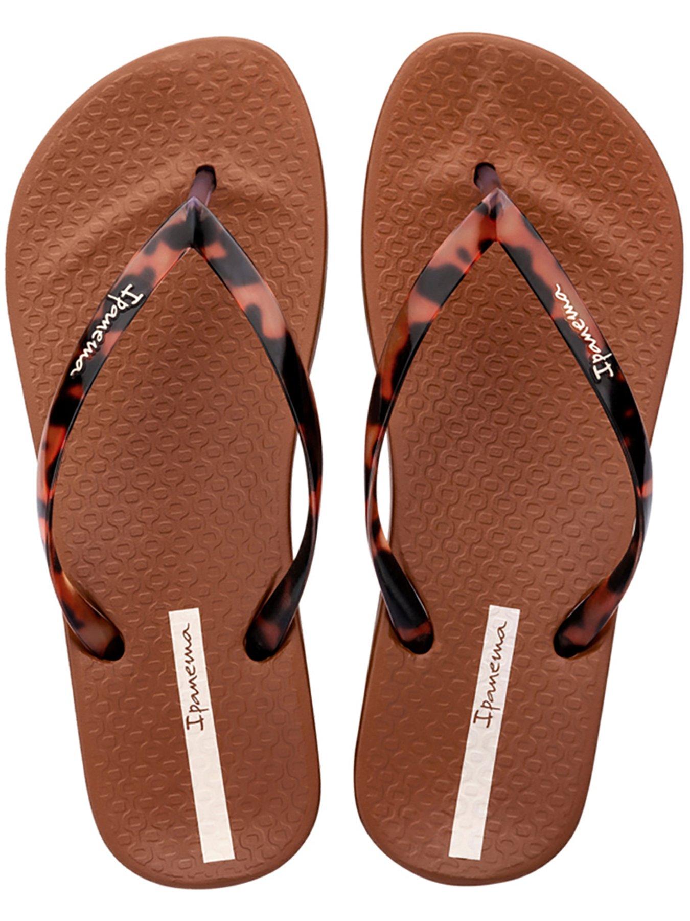 Ipanema Anat Connect Tortoise Shell Print Flip-Flop - Brown | Littlewoods