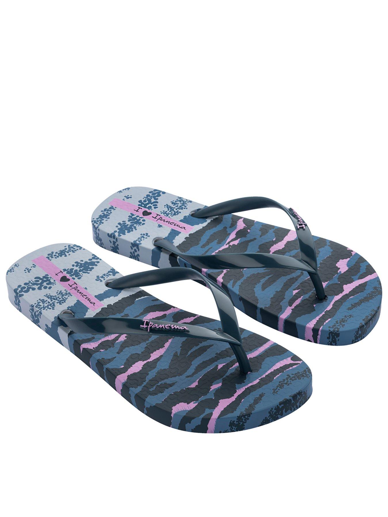 undefined Animal Print Flip-flop - Blue