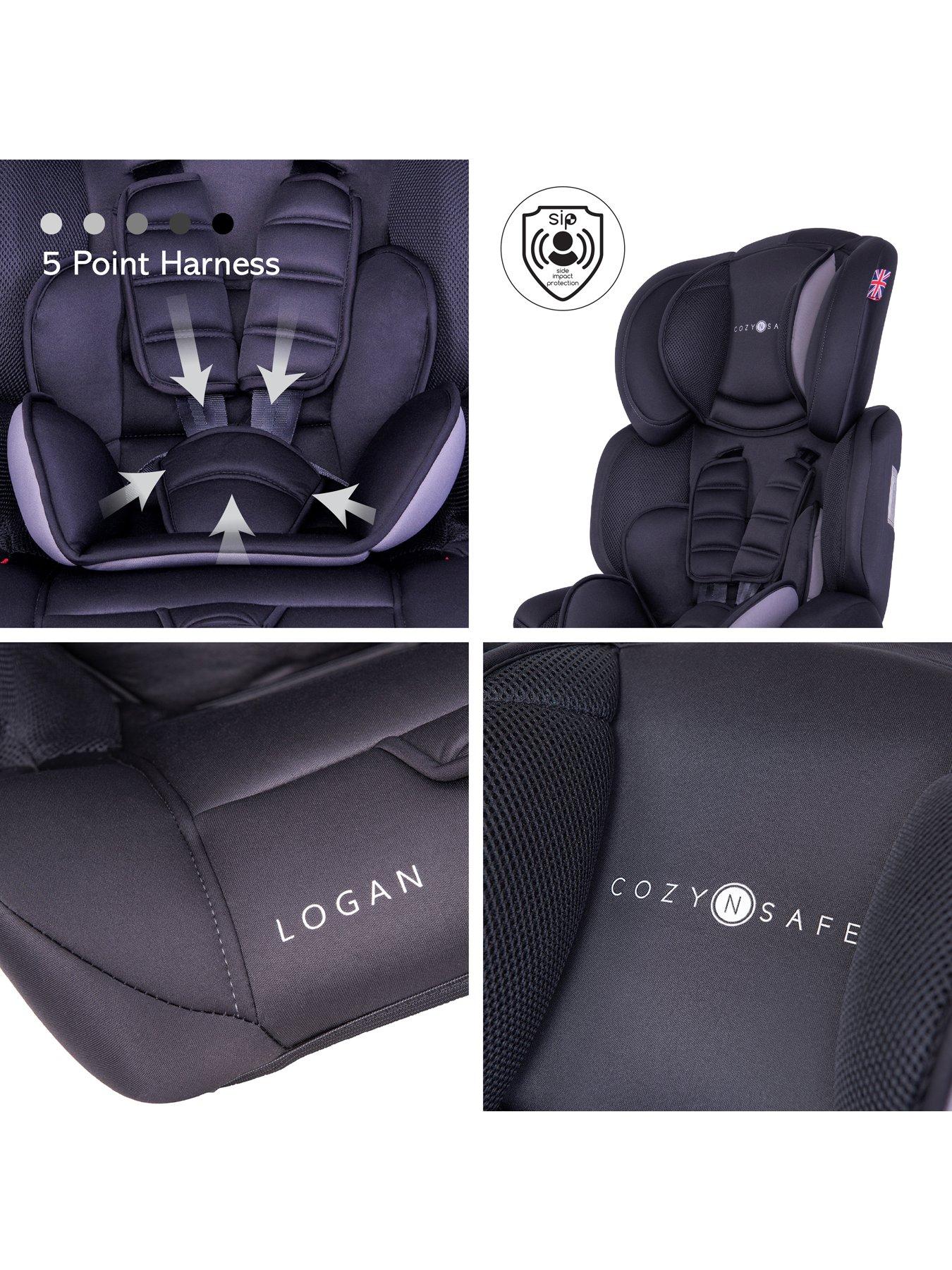 Image 4 of 6 of Cozy N Safe Logan Group 1/2/3 Child Car Seat - Black/Grey