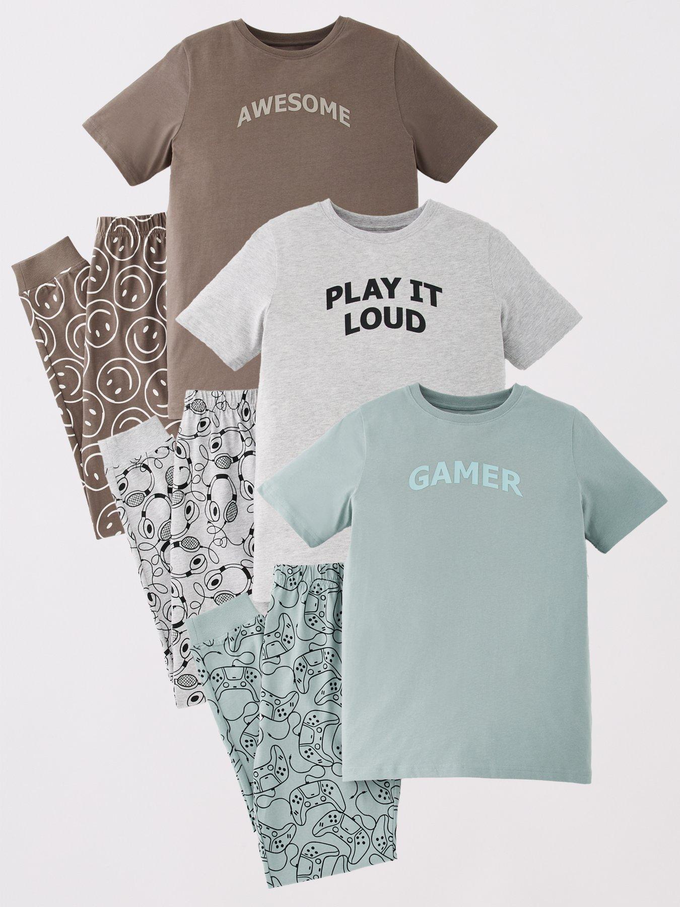undefined Boys 3 Pack Pyjama Set - Multi
