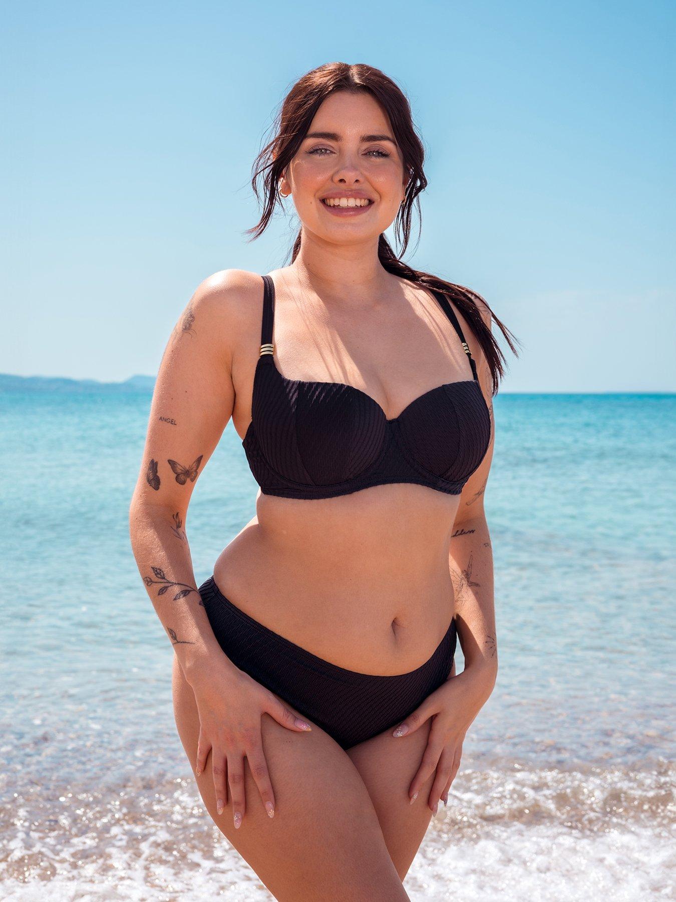 undefined Jet Set Padded Balcony Bikini Top - Black