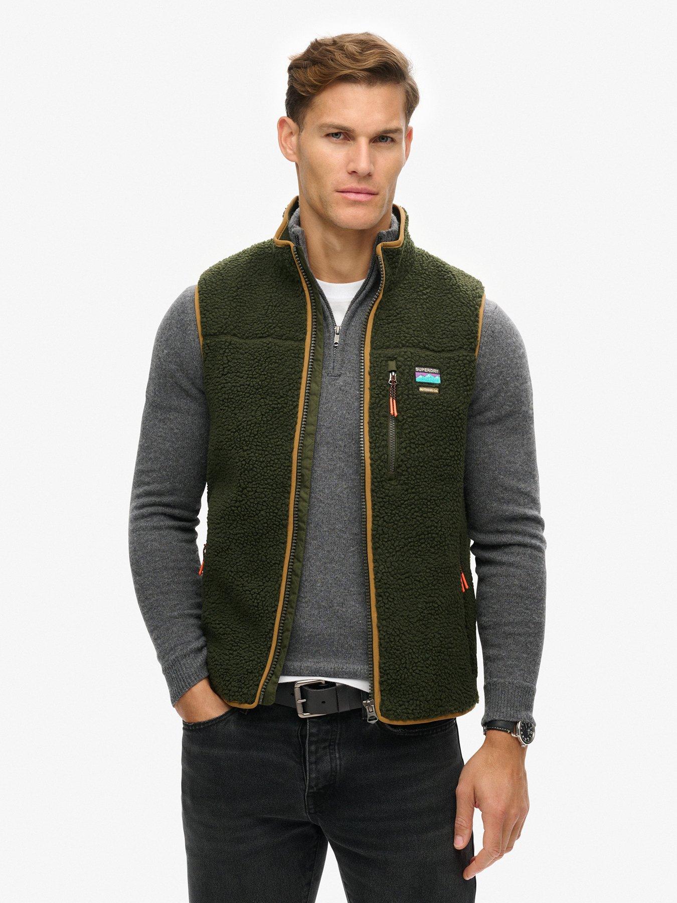 image of superdry-outdoor-fleece-gilet-green