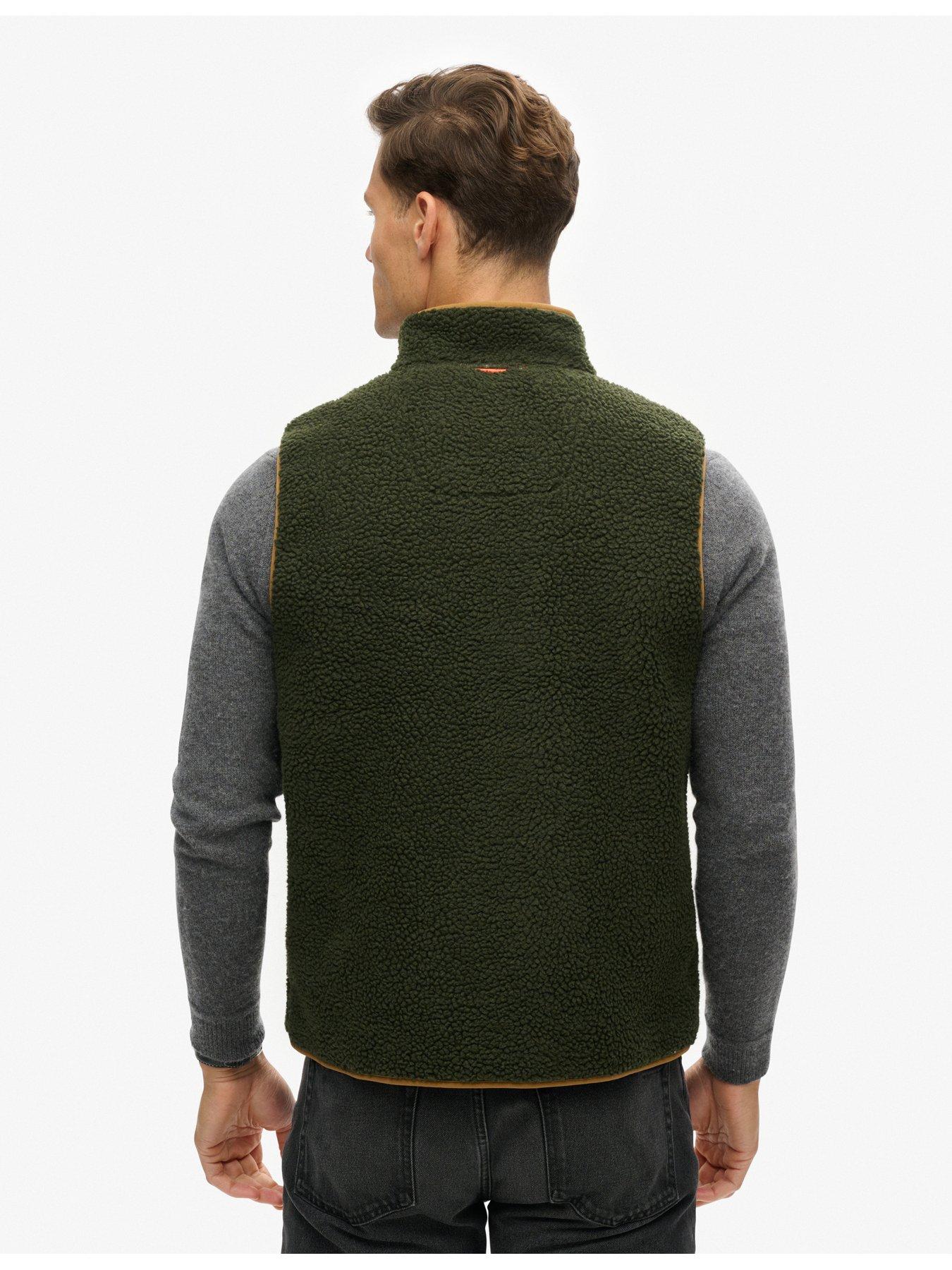  image of superdry-outdoor-fleece-gilet-green