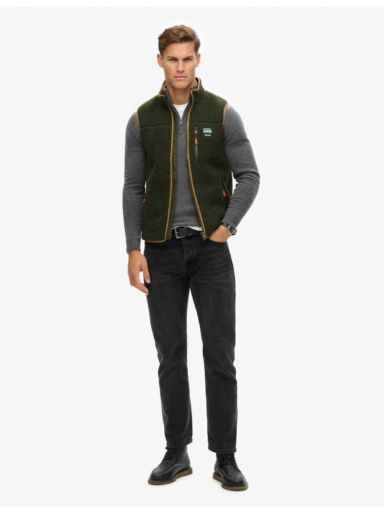  image of superdry-outdoor-fleece-gilet-green