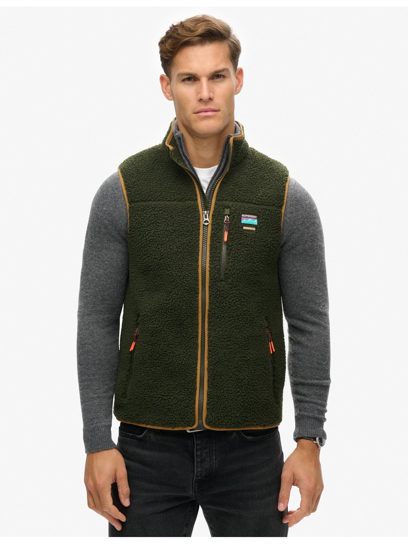  image of superdry-outdoor-fleece-gilet-green