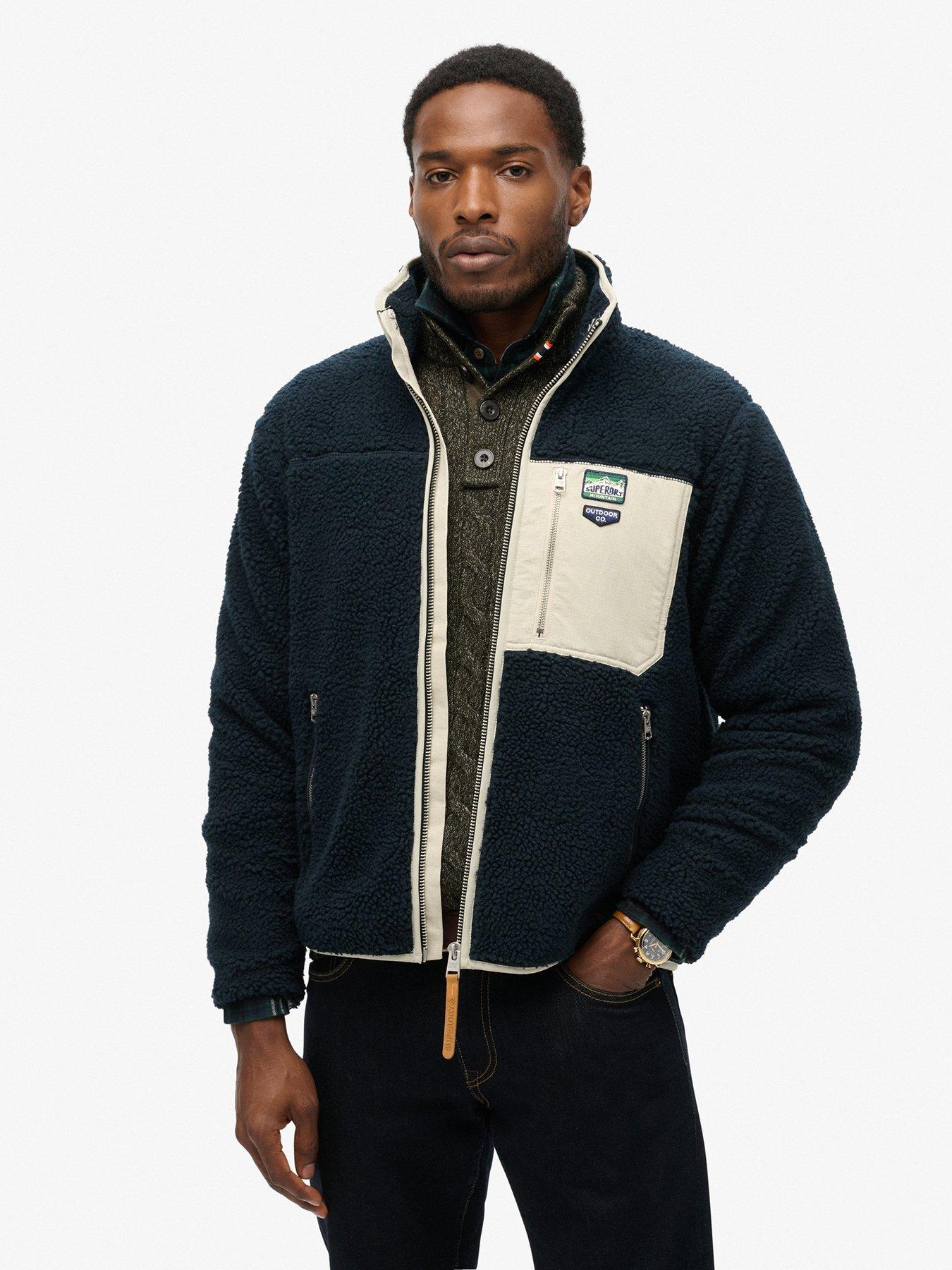 undefined Vintage Retro Full Zip Fleece Jacket - Navy
