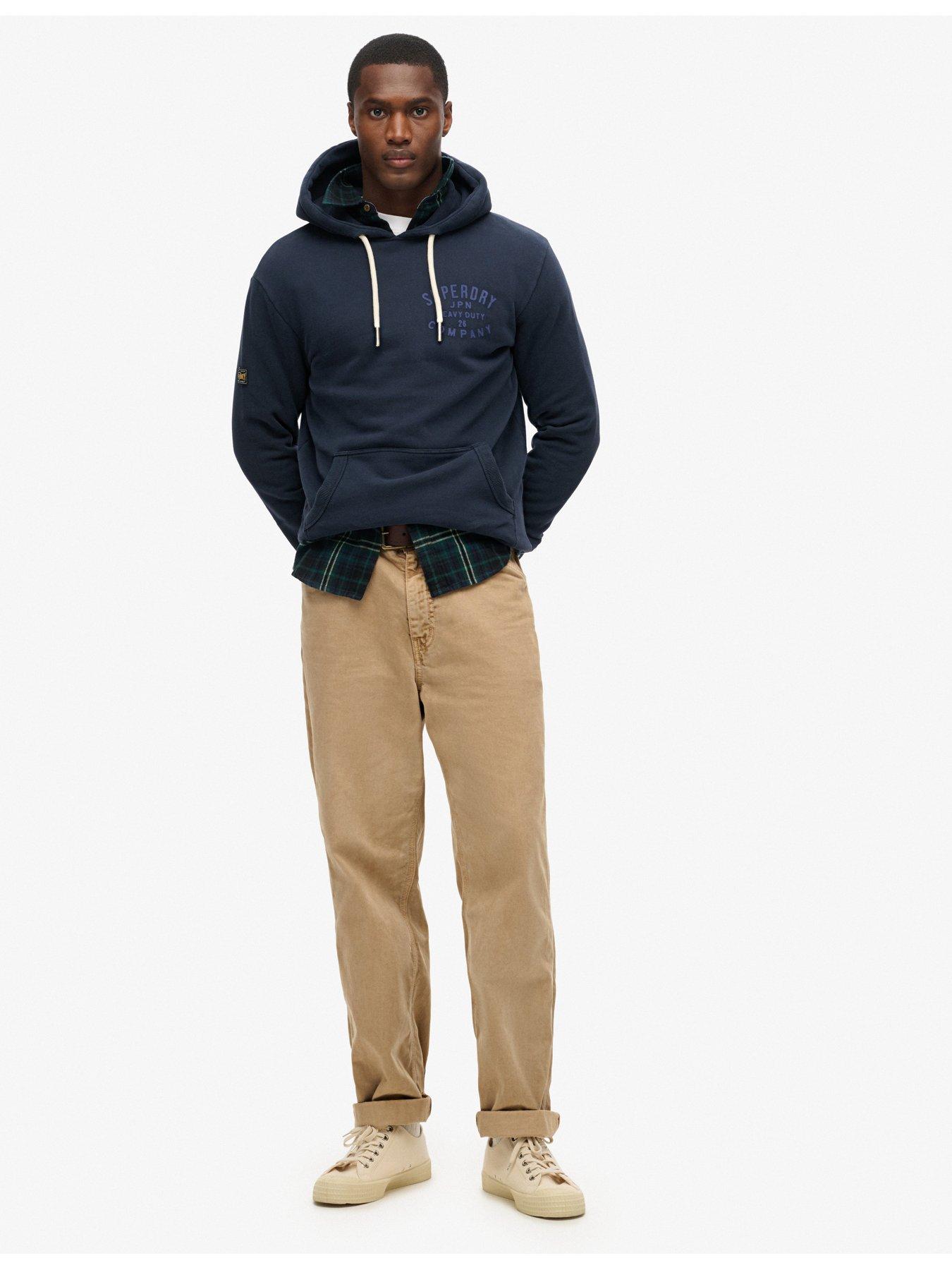  image of superdry-machine-goods-graphic-hoodie-navy
