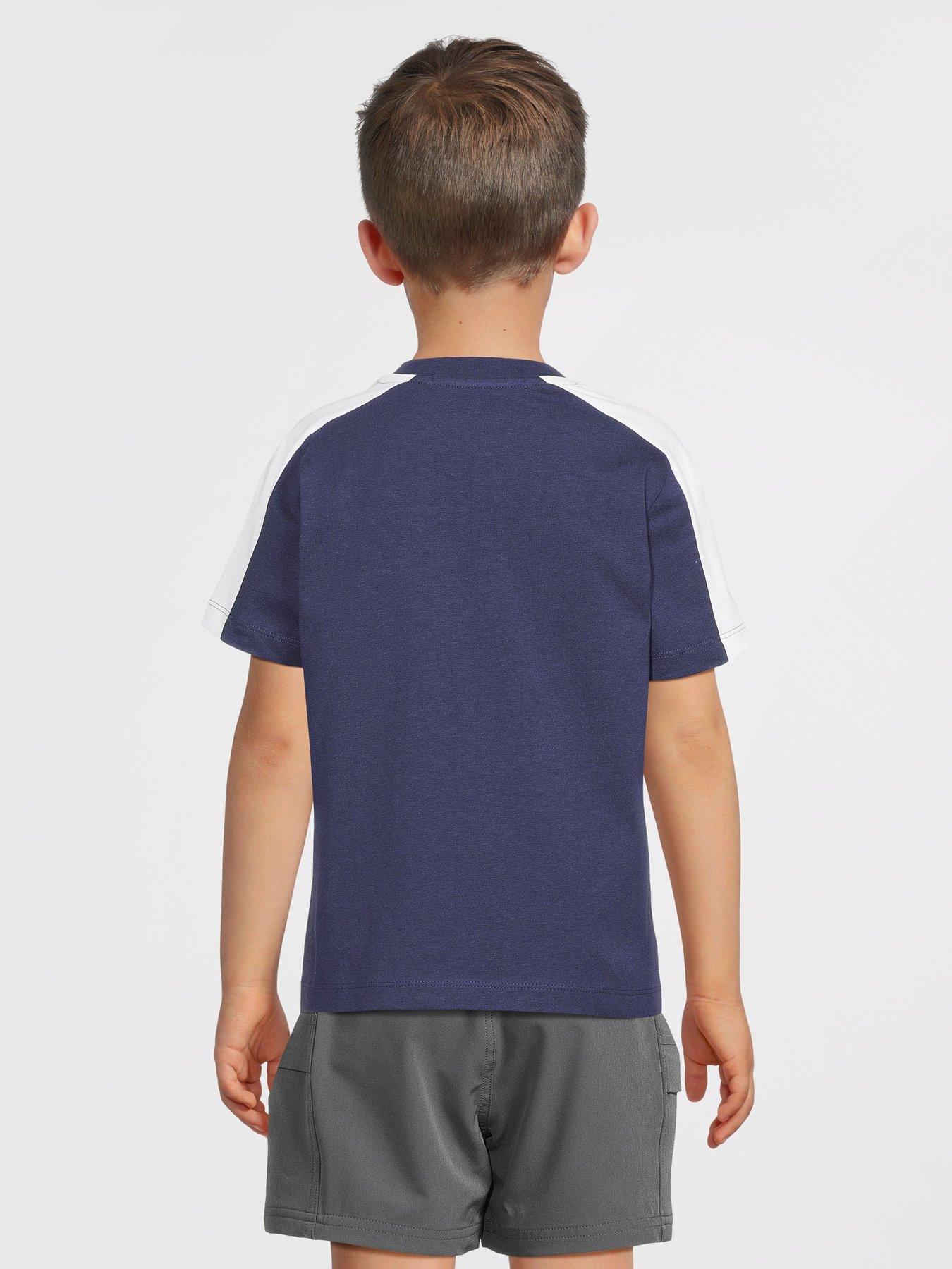  image of v-by-very-boys-brooklyn-sports-t-shirt--blue