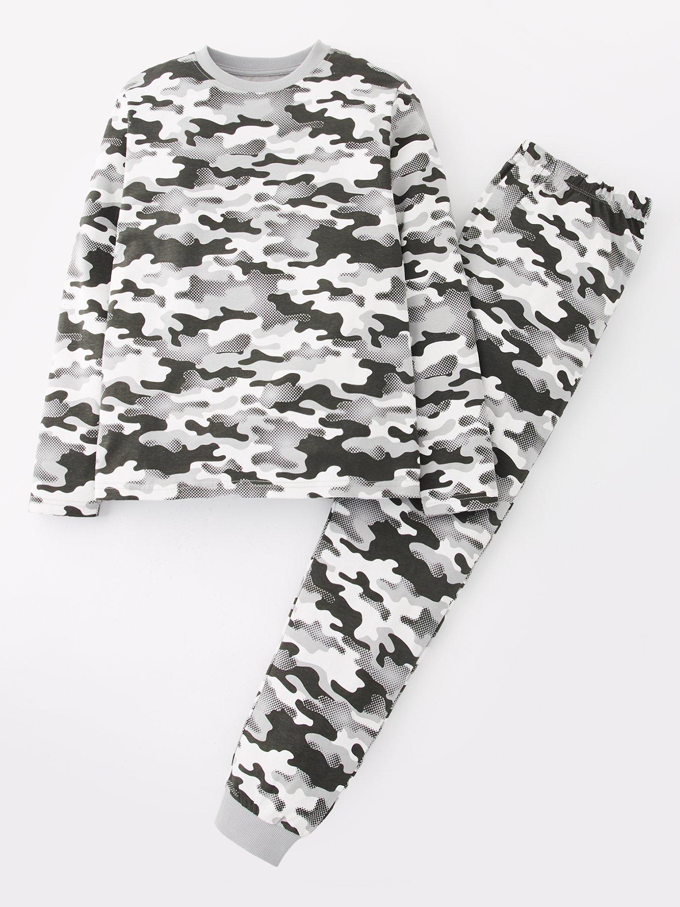 V by Very Boys Camo Print Pyjamas - Multi