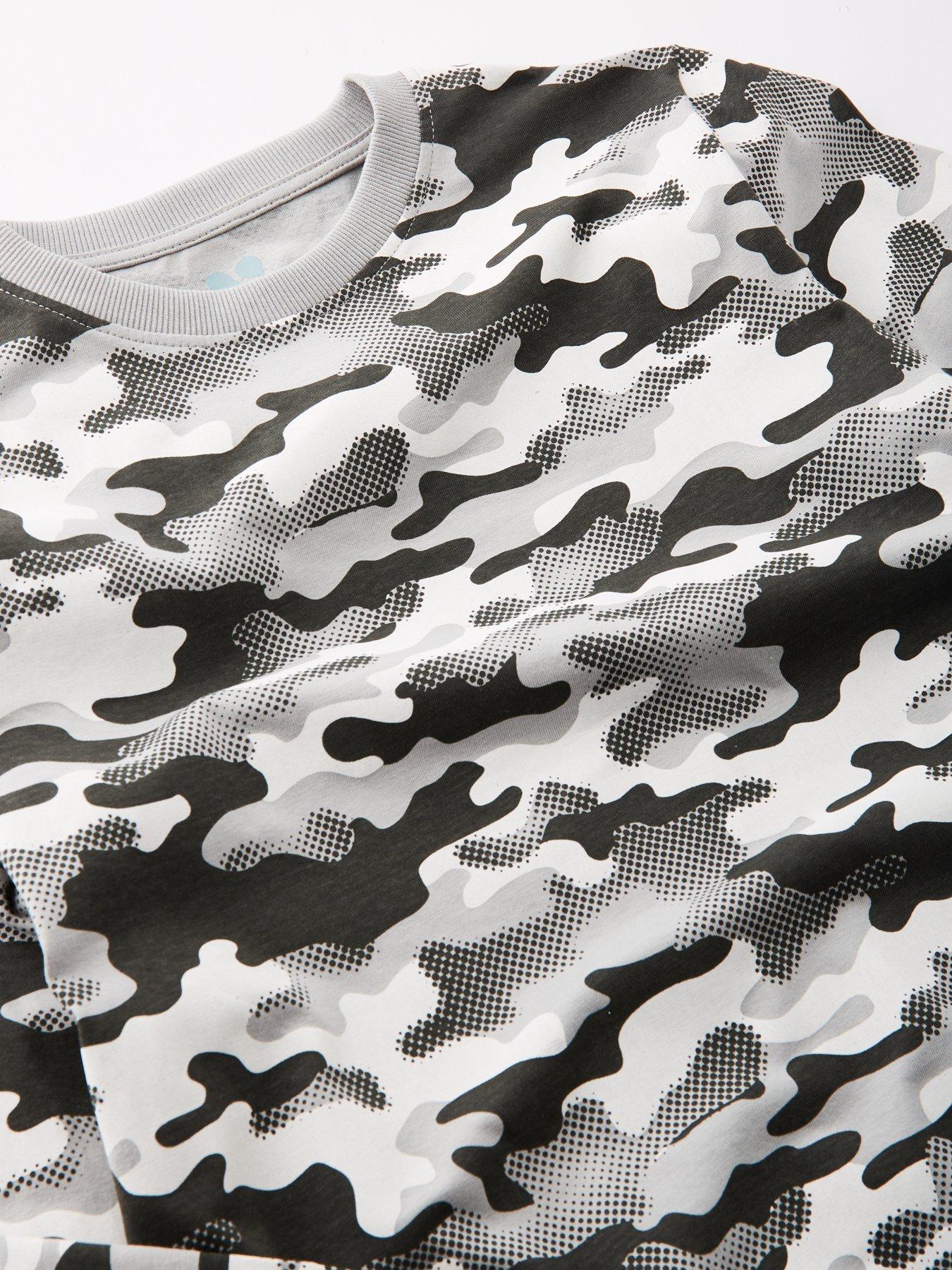  image of the-very-collection-boys-camo-print-pyjamas-multi