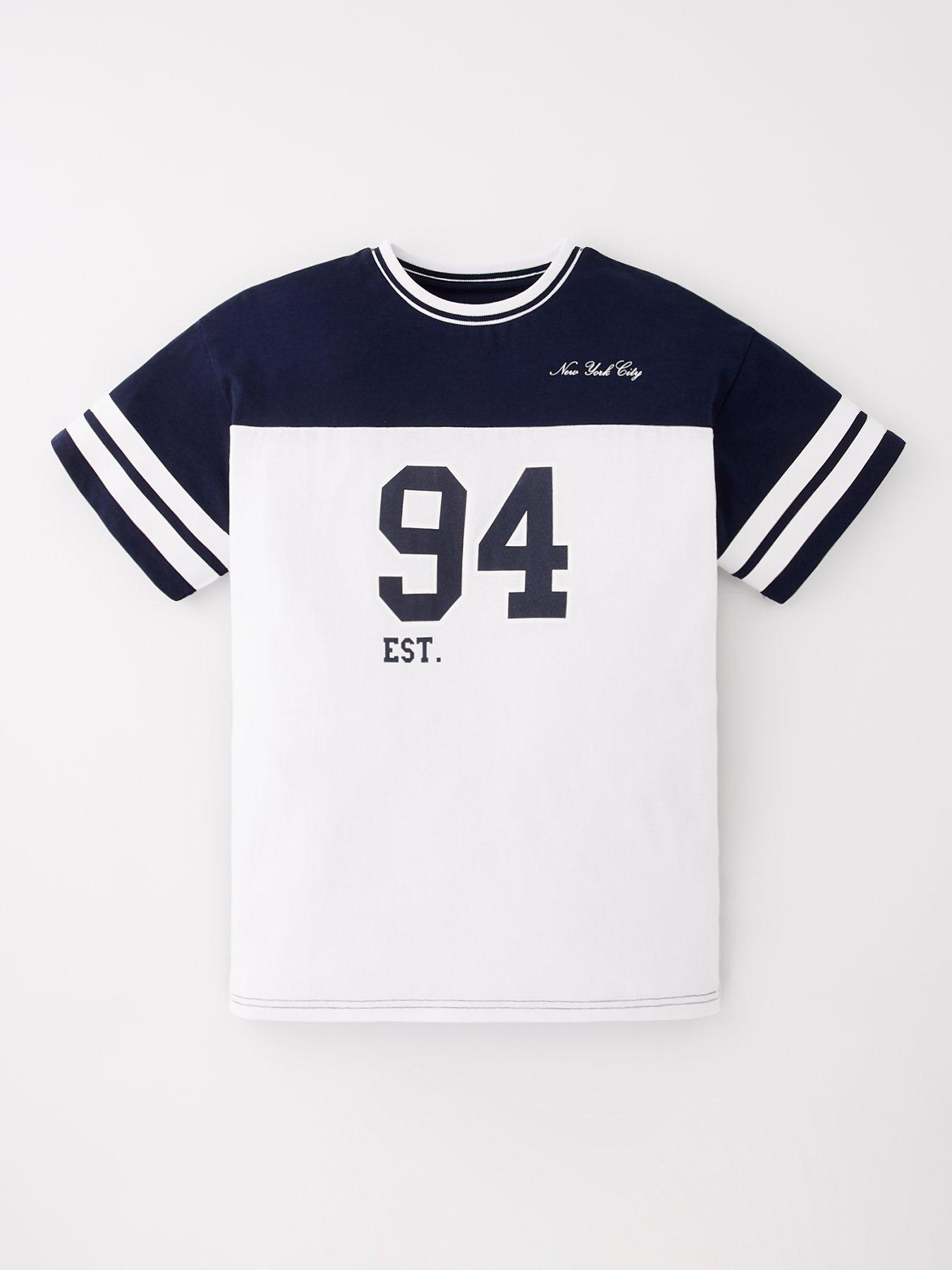 Image 1 of 4 of The Very Collection Boys Varsity T-shirt - White