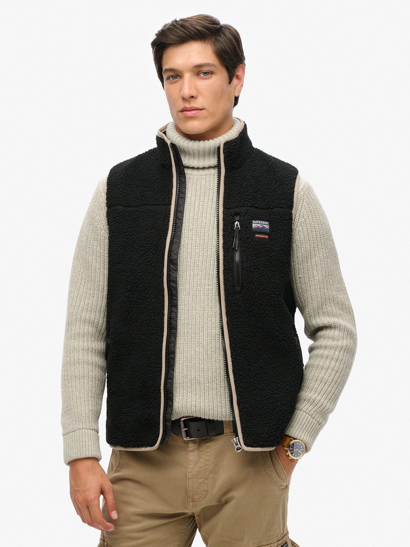  image of superdry-outdoor-fleece-gilet-black