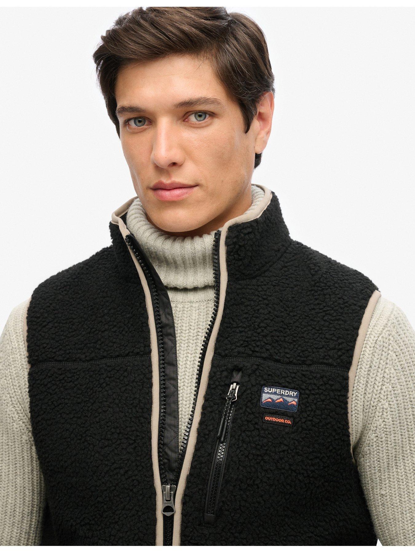  image of superdry-outdoor-fleece-gilet-black