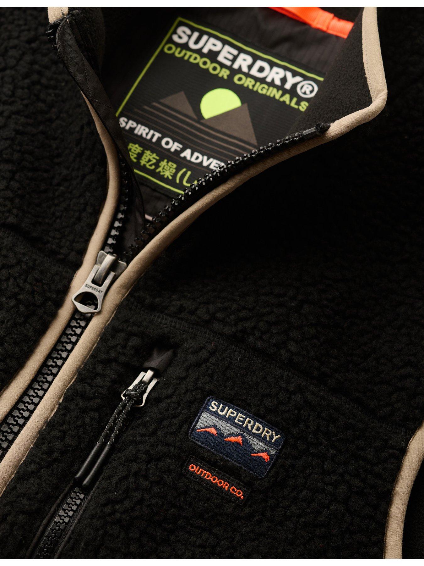  image of superdry-outdoor-fleece-gilet-black