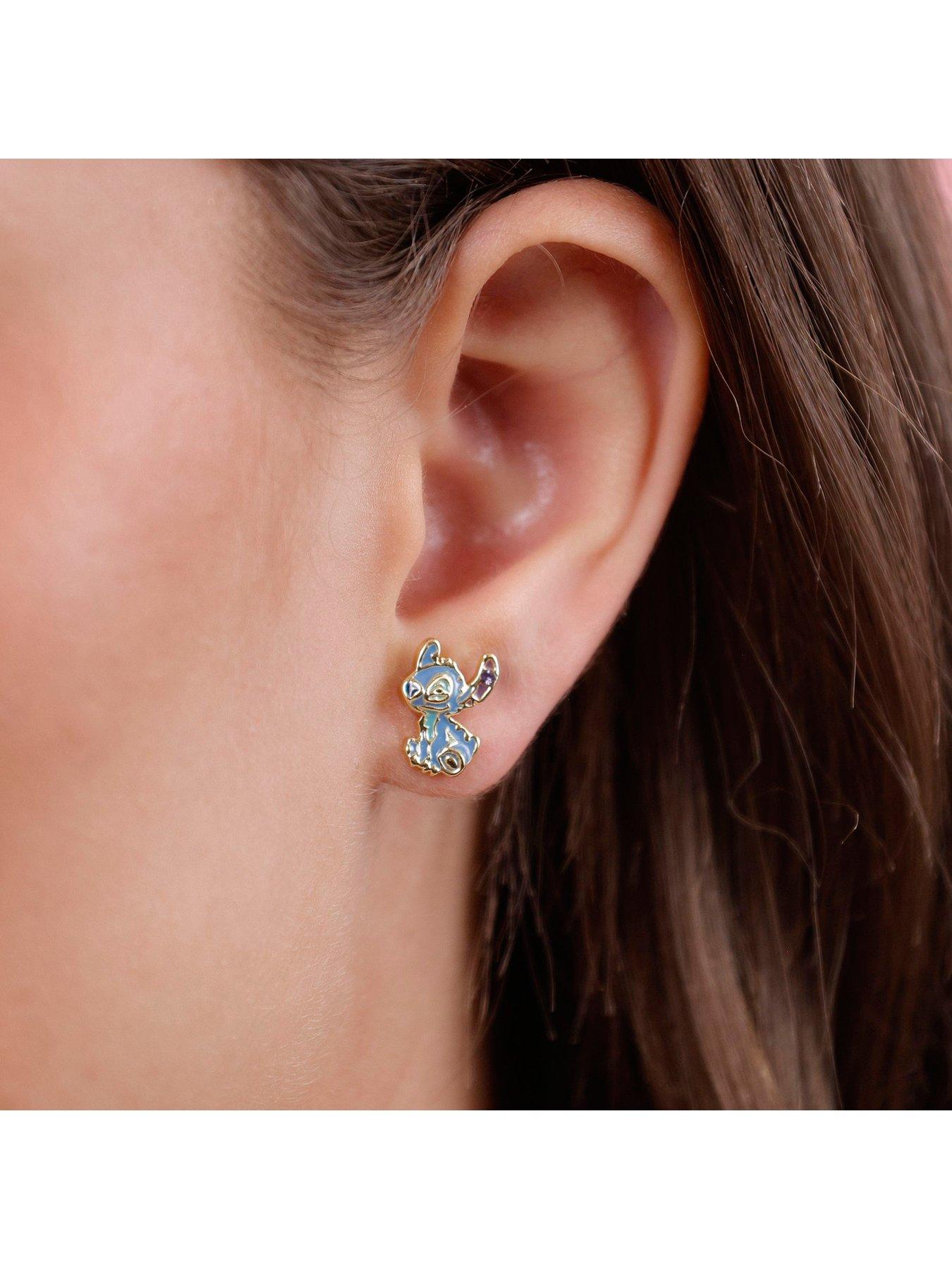  image of disney-stitch-amp-angel-mismatch-stud-earrings
