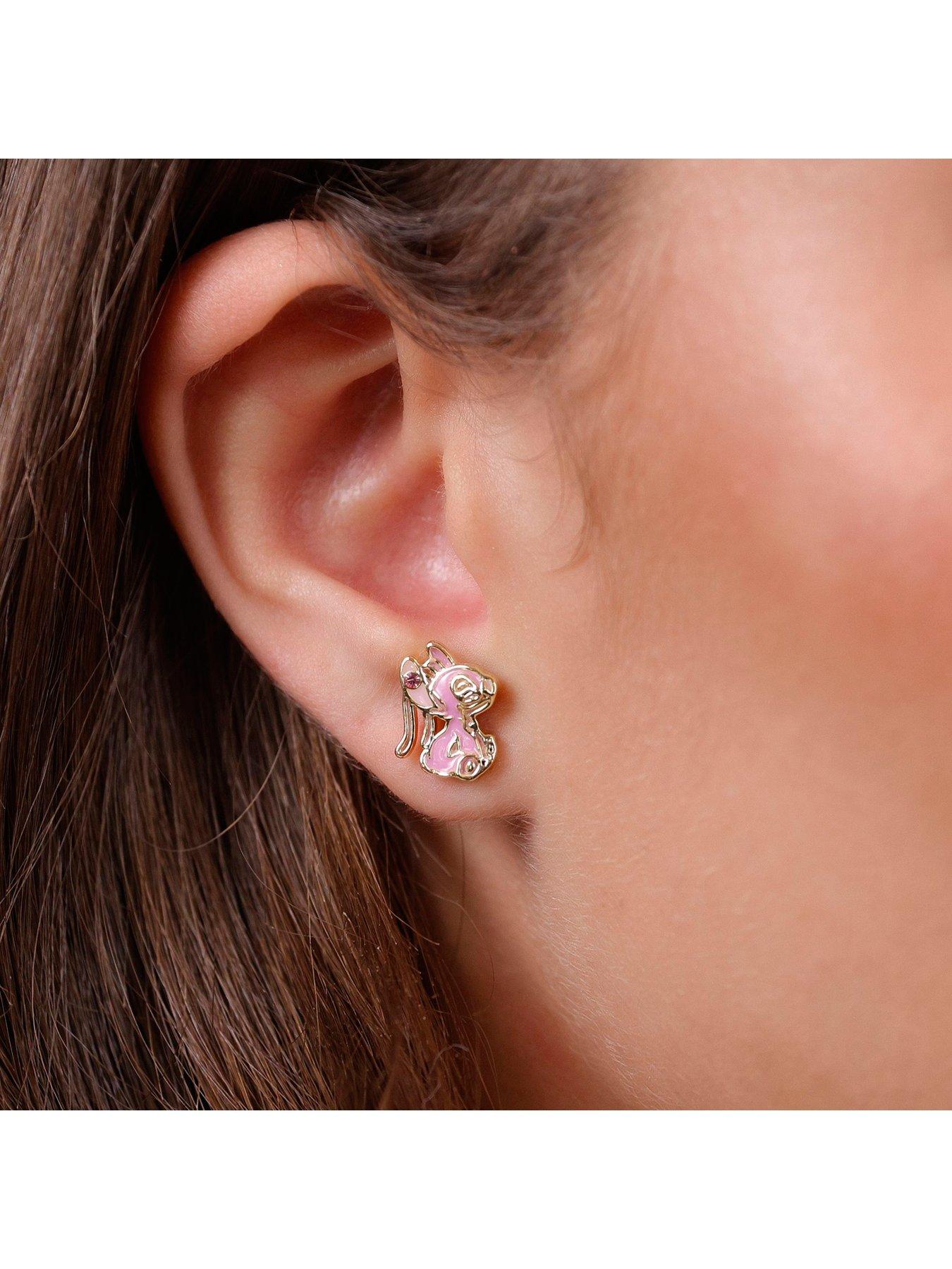  image of disney-stitch-amp-angel-mismatch-stud-earrings