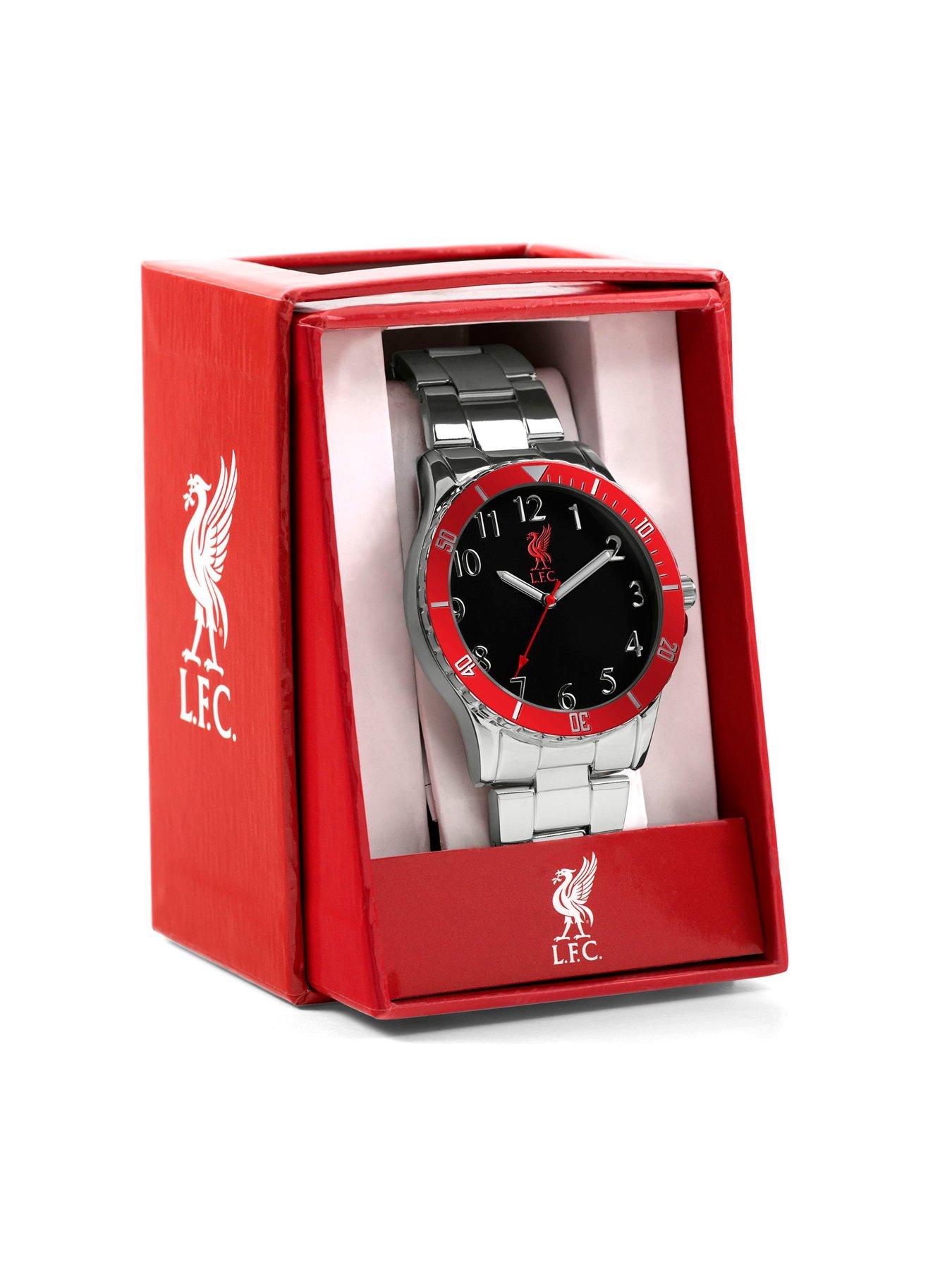  image of liverpool-fc-silver-liverpool-fc-quartz-watch-red-dial