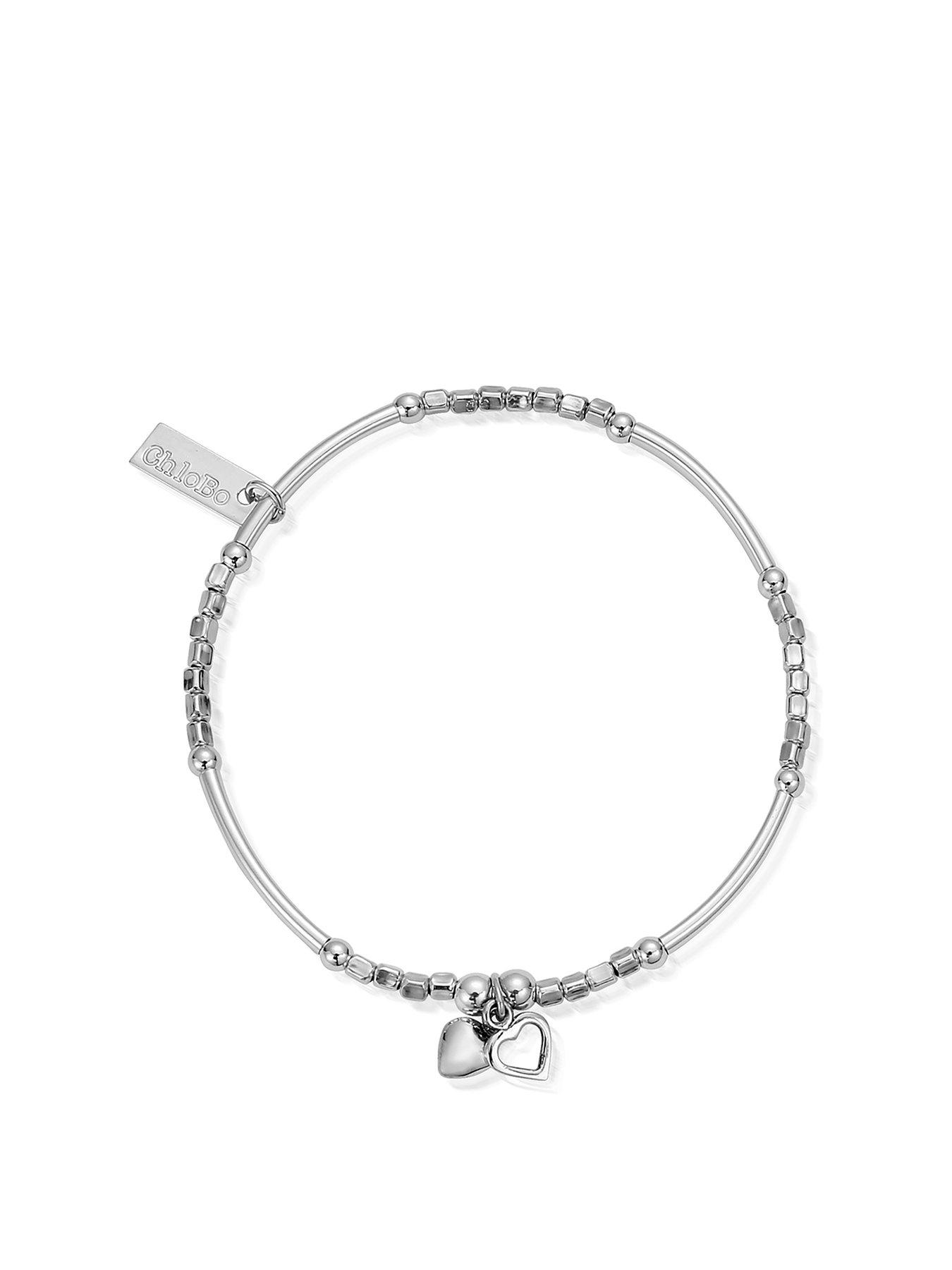 undefined Mini Noodle Cube Double Heart Bracelet