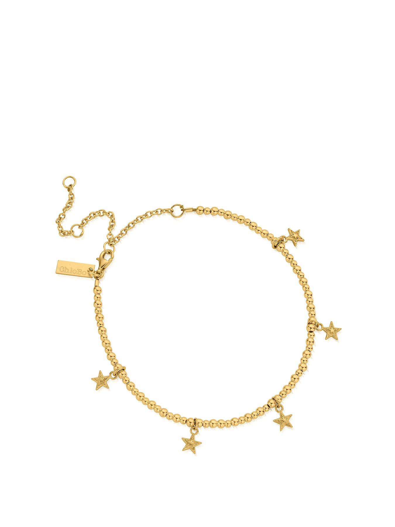 undefined Gold Mini Cute Multi Star Anklet