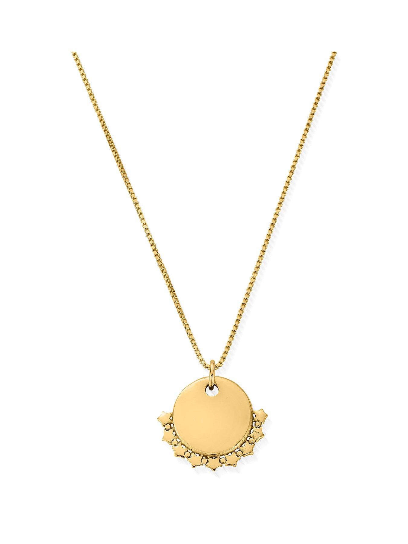 undefined Gold Personalised Delicate Box Chain Star Necklace