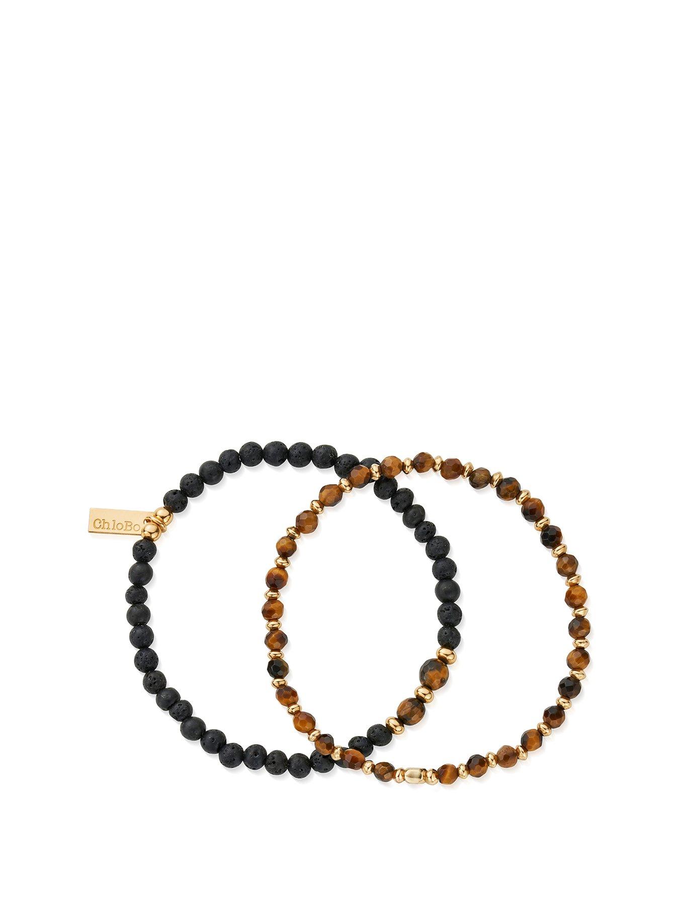 chlobo-mens-gold-black-lava-and-tigers-eye-set-of-2