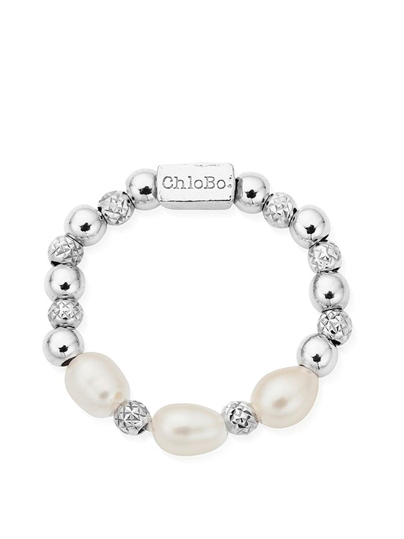  image of chlobo-triple-sparkle-pearl-ring