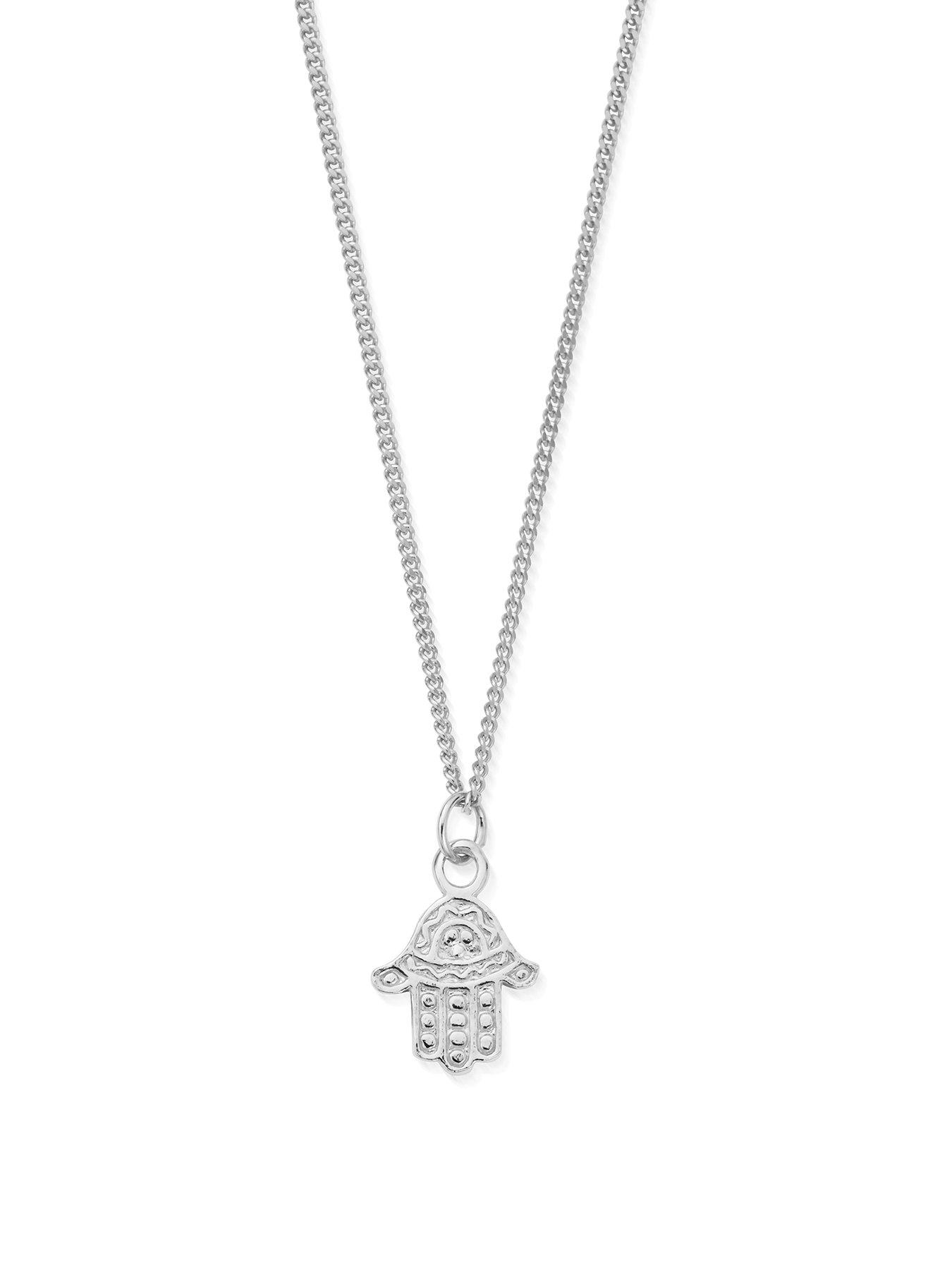  image of chlobo-mens-curb-chain-hamsa-necklace