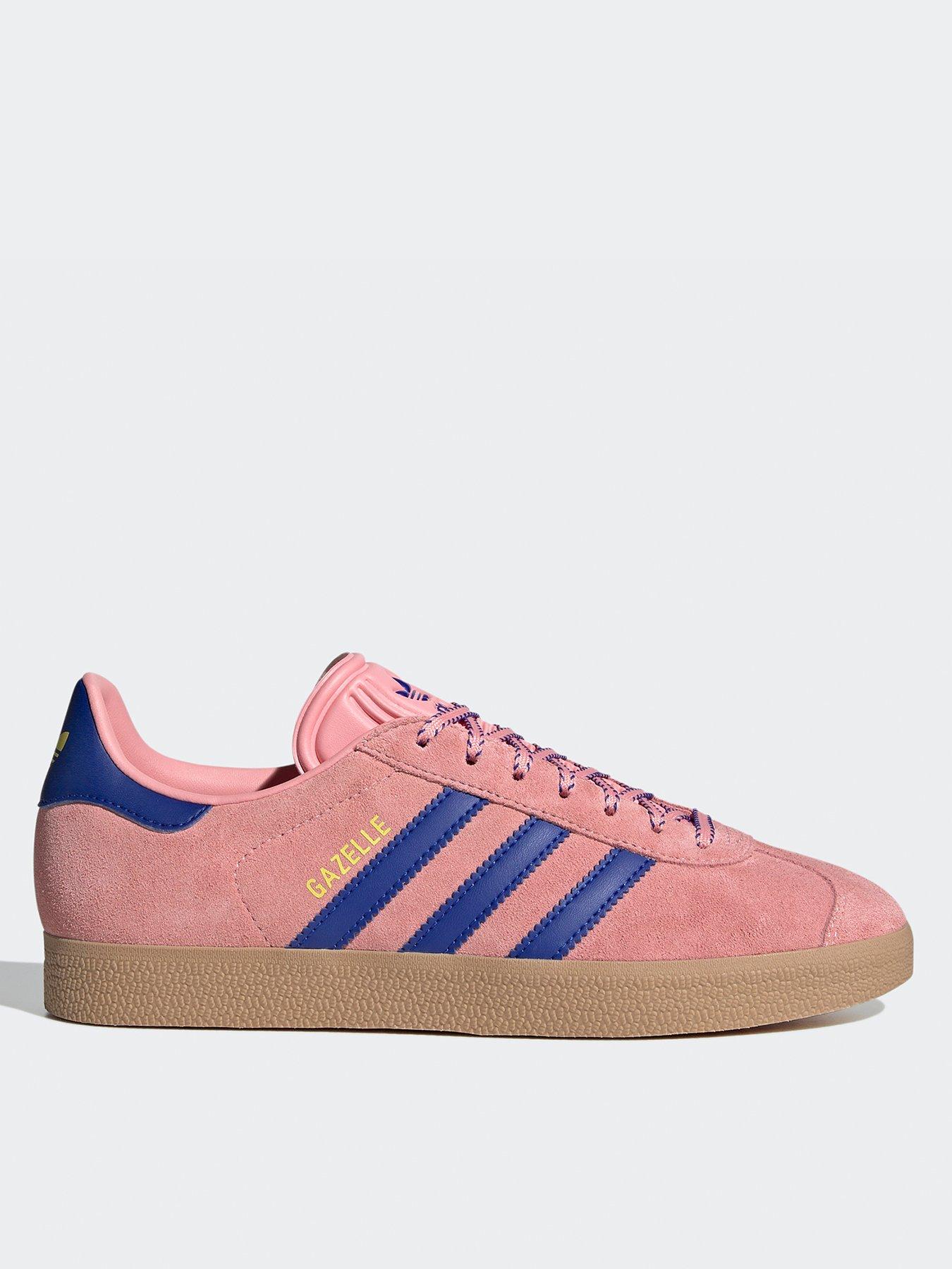 front image of adidas-originals-womens-gazelle-trainers-pink