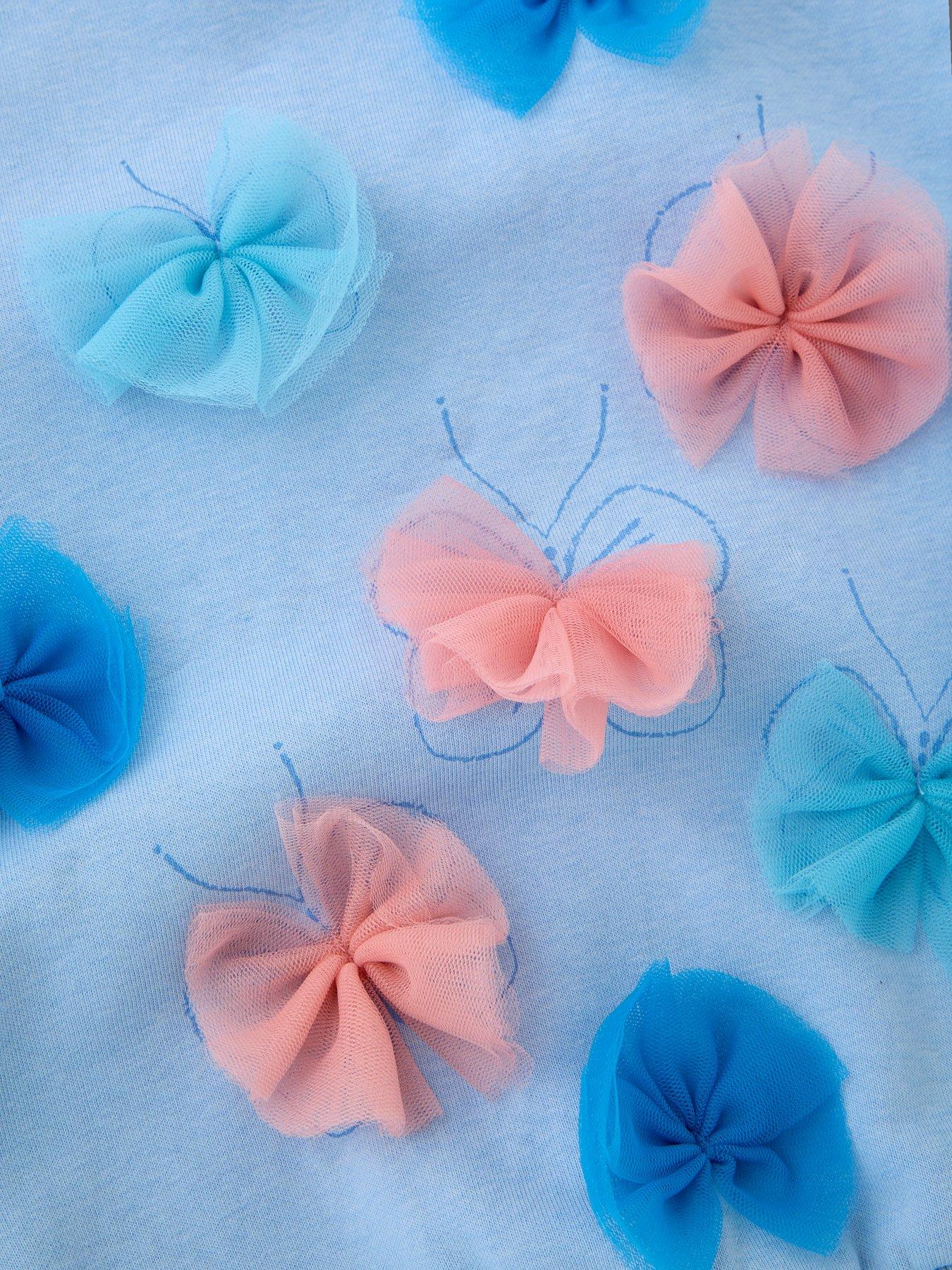  image of mini-v-by-very-girls-longline-sweat-with-leggings-blue