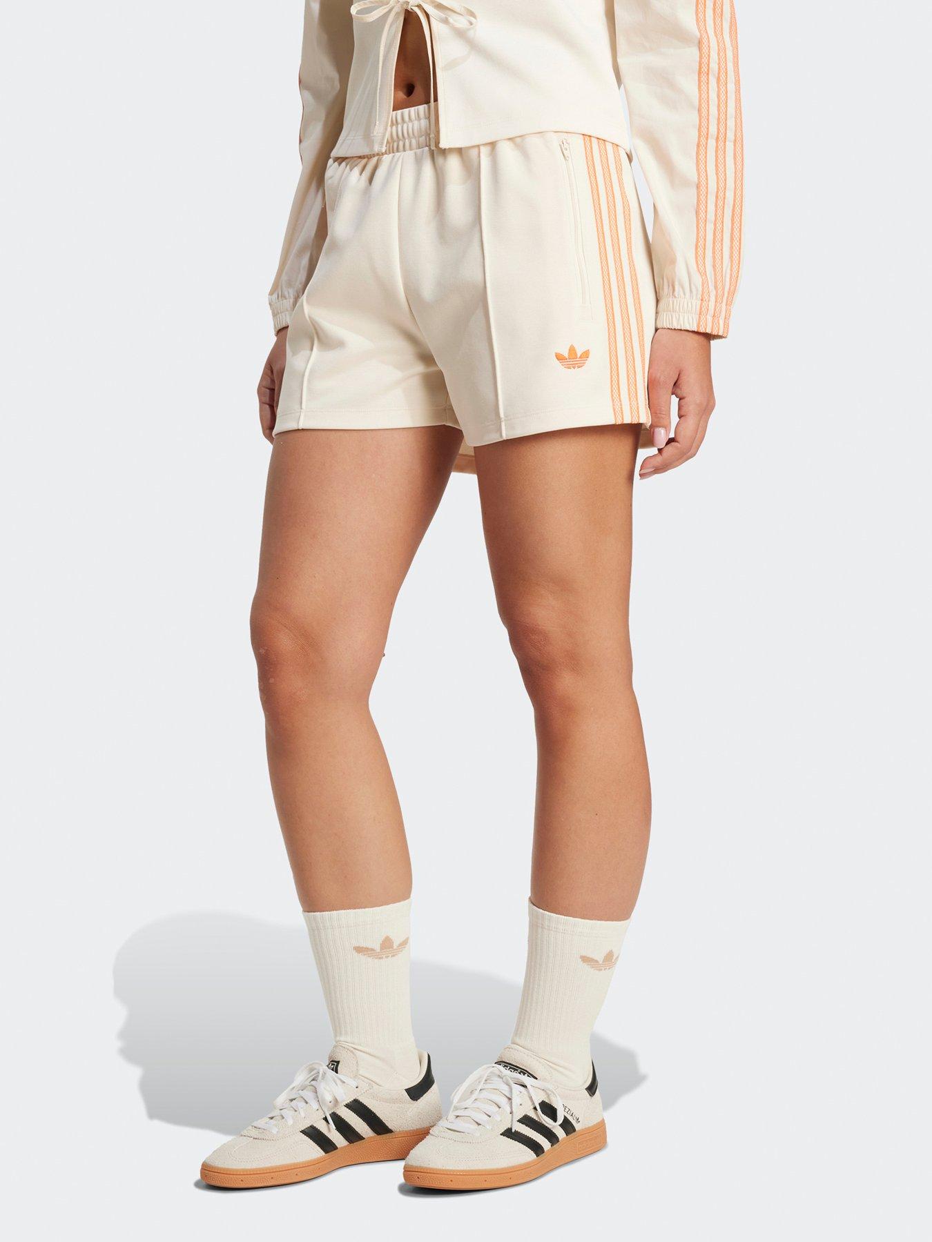  image of adidas-originals-womens-summer-glow-classic-shorts-white