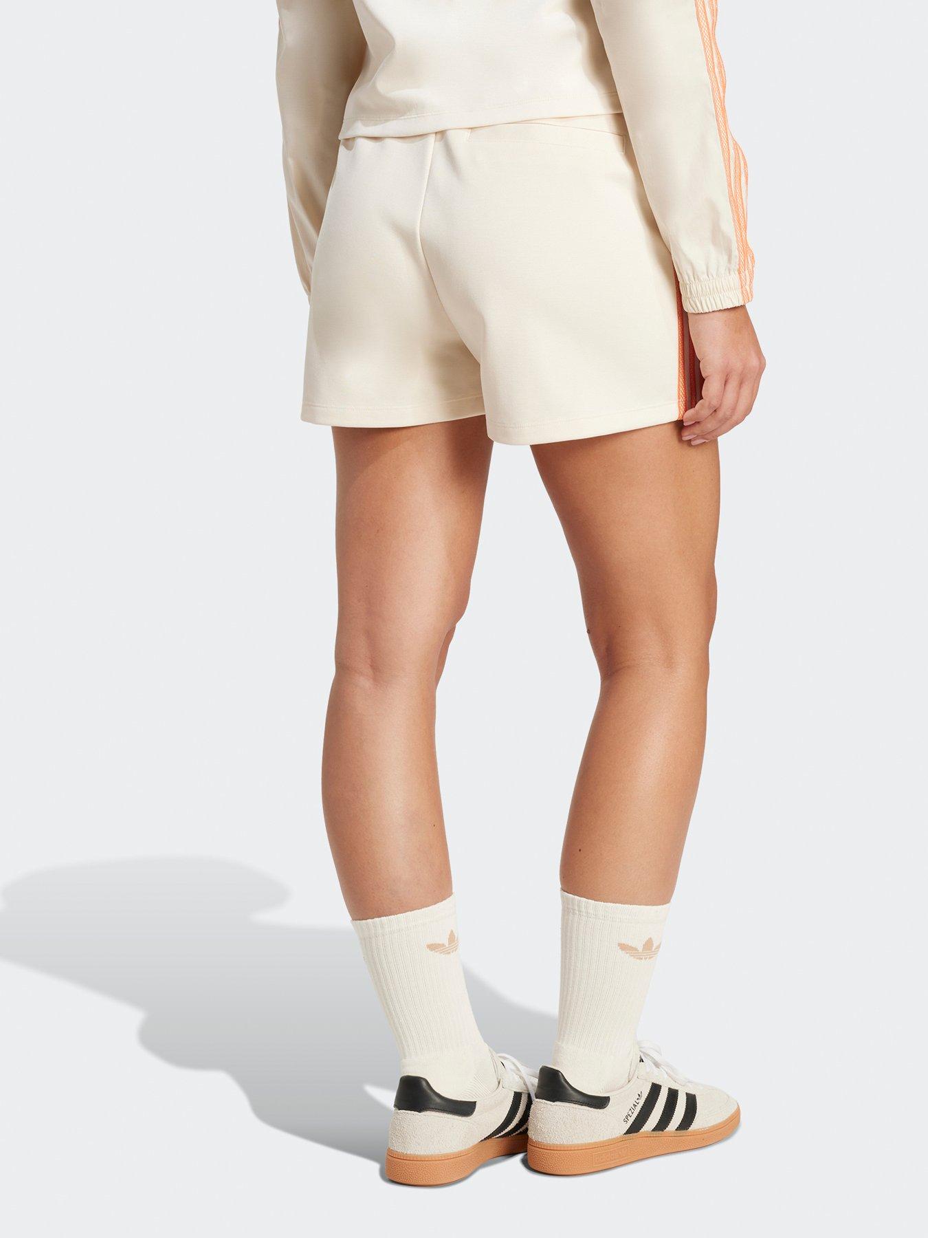  image of adidas-originals-womens-summer-glow-classic-shorts-white
