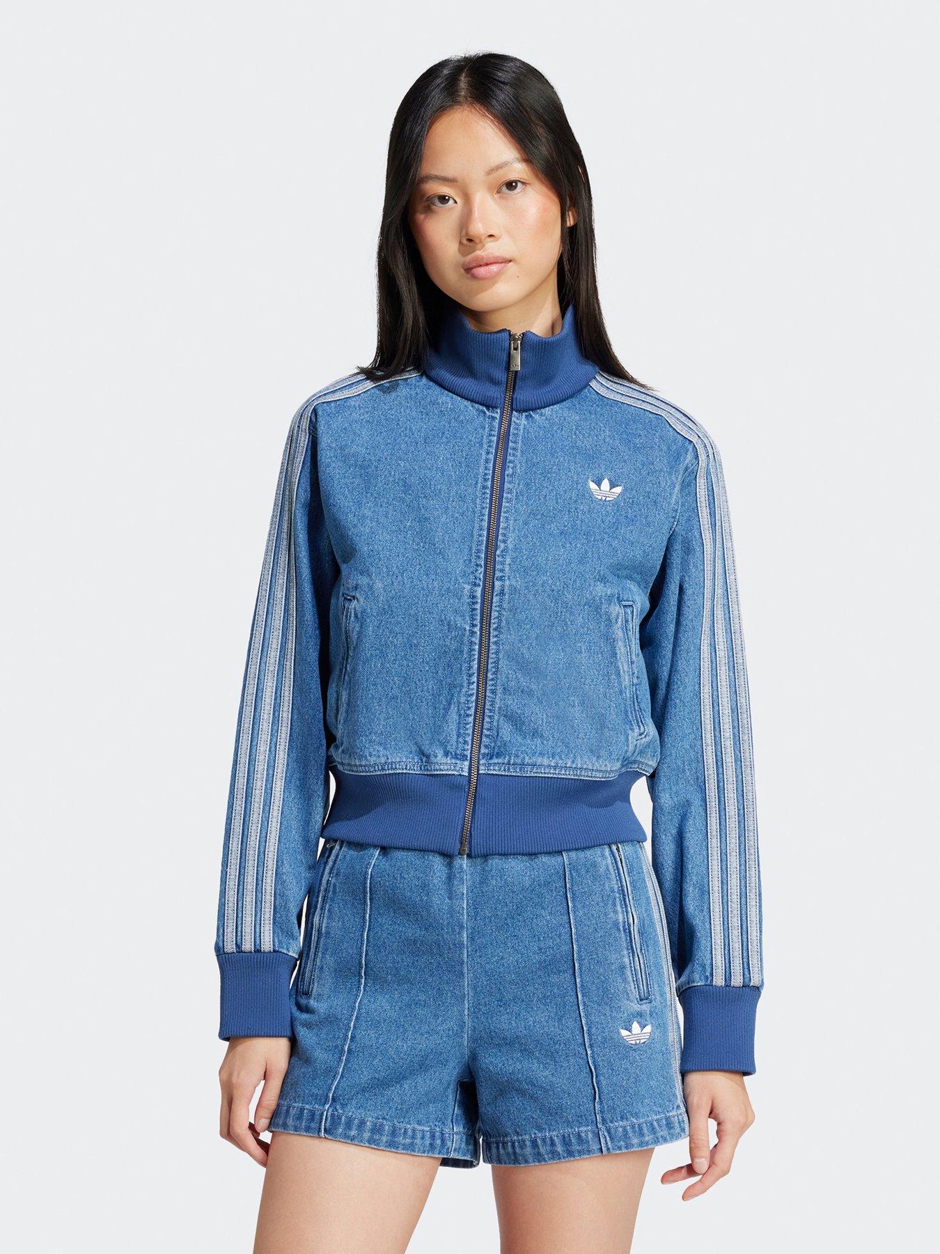 undefined Women's Adicolor Denim Track Top - Blue