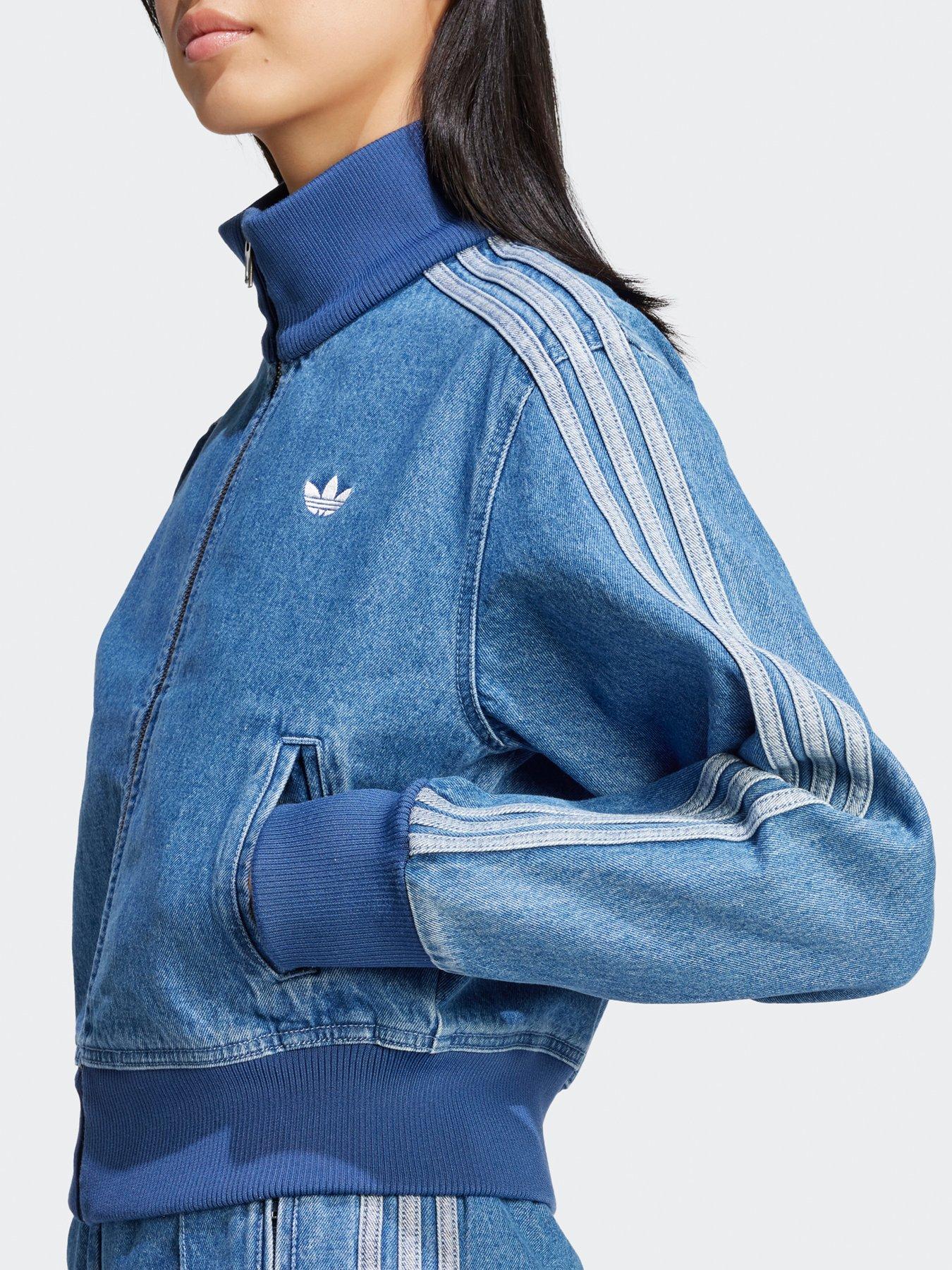 Image 5 of 5 of adidas Originals Women's Adicolor Denim Track Top - Blue