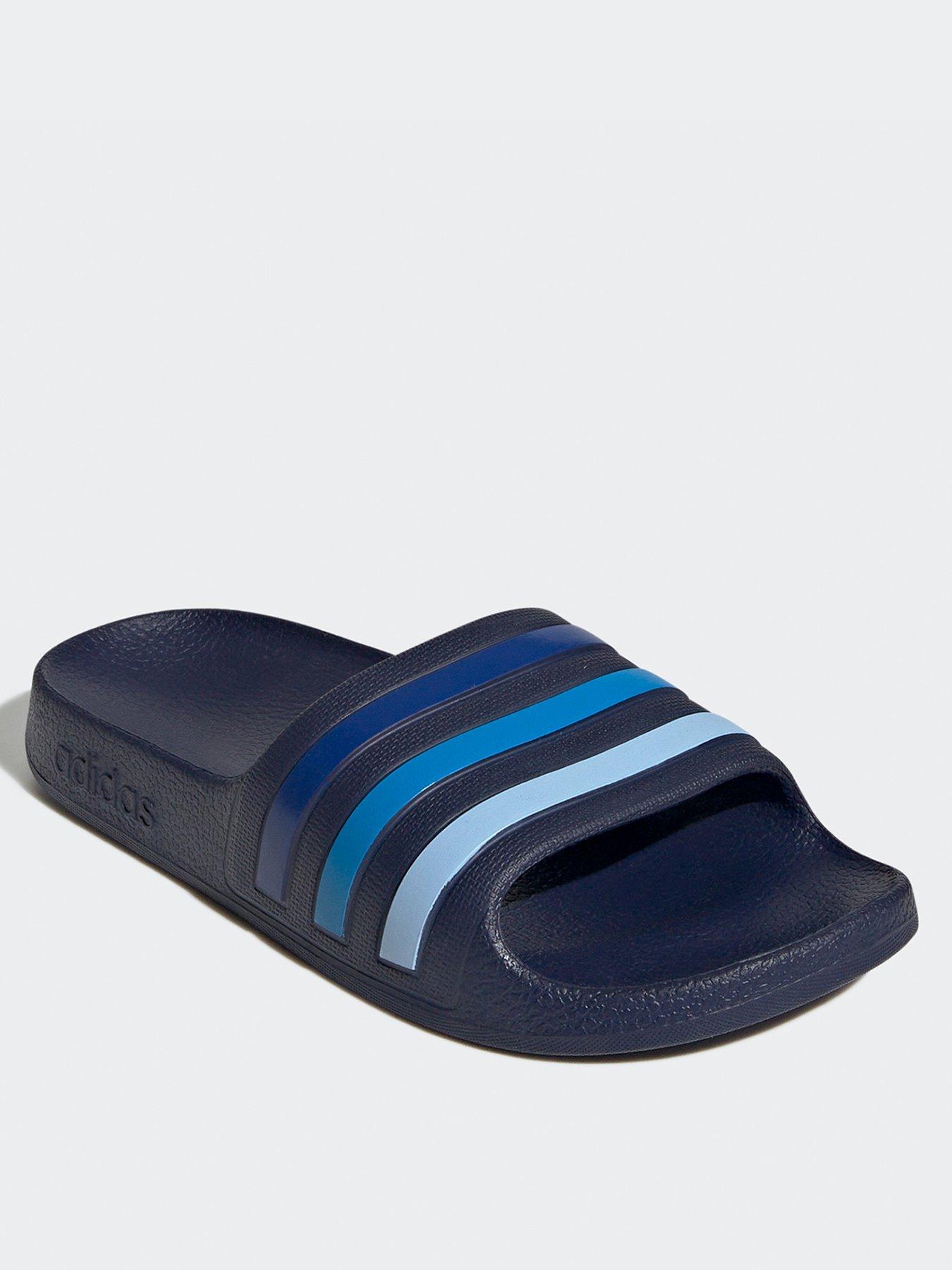 stillFront image of adidas-sportswear-kids-unisex-adilette-aqua-slides-blue