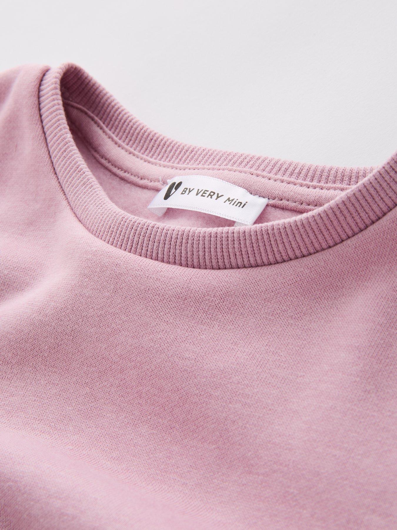  image of mini-v-by-very-girls-peplum-hem-sweat-and-legging-set-multi