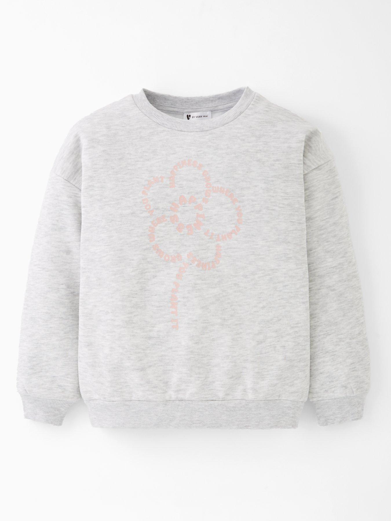 Mini V by Very Girls Oversized Floral Sweat - Multi