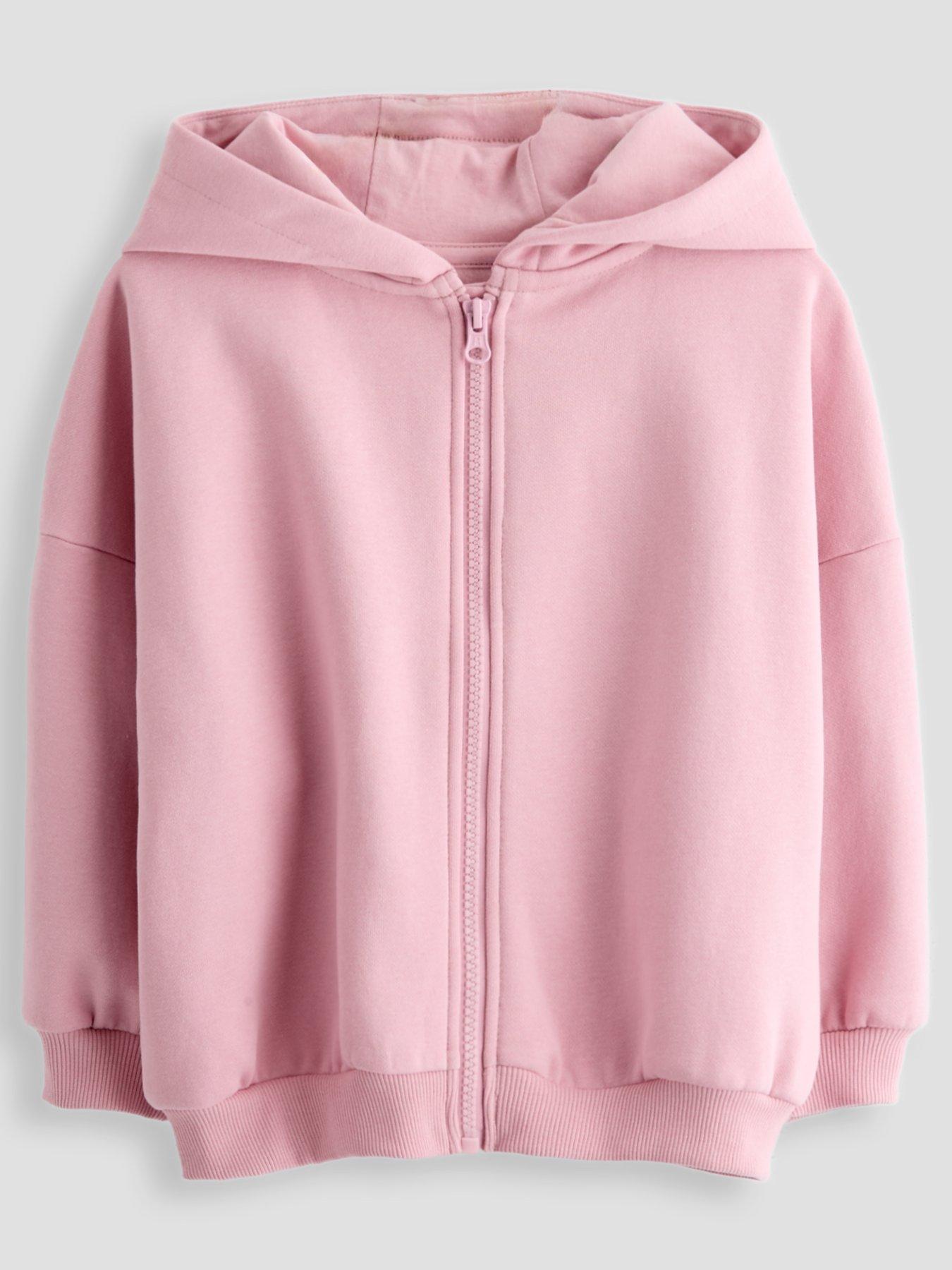 The Very Collection Girls Zip Up Hoodie - Pink